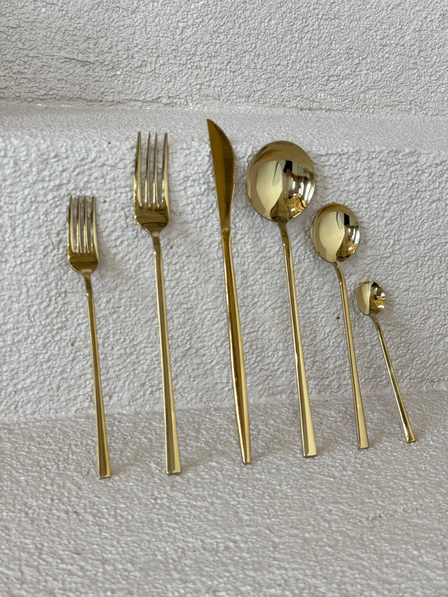 Evanev 36 Parça Çatal Kaşık Bıçak Seti Gold 6 Kişilik