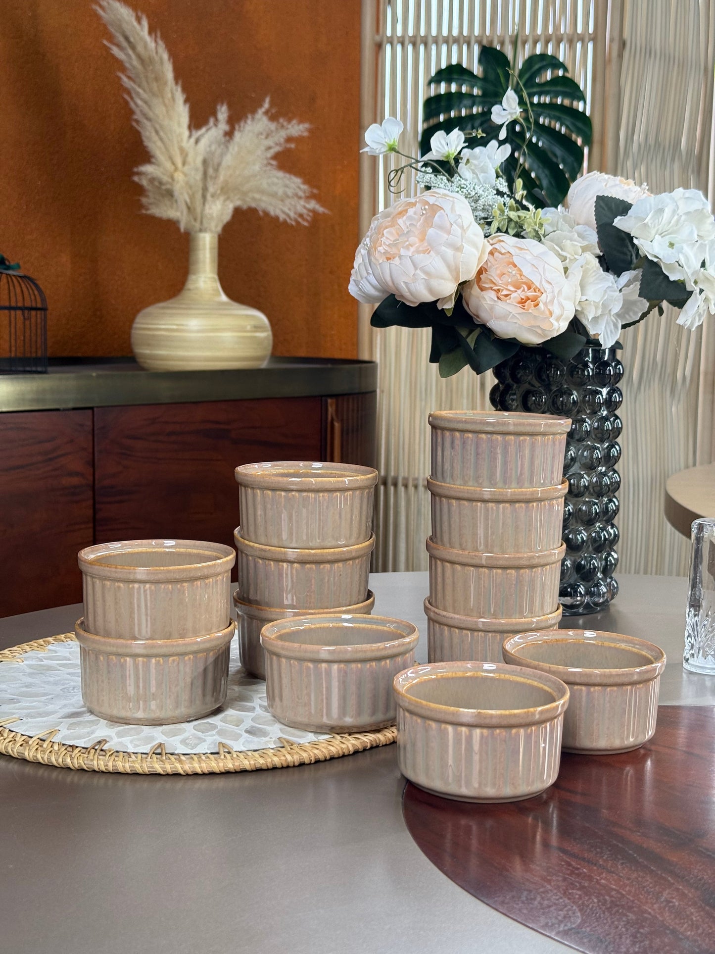 Pashally 12 Adet Seramik Sufle Seti Cappucino