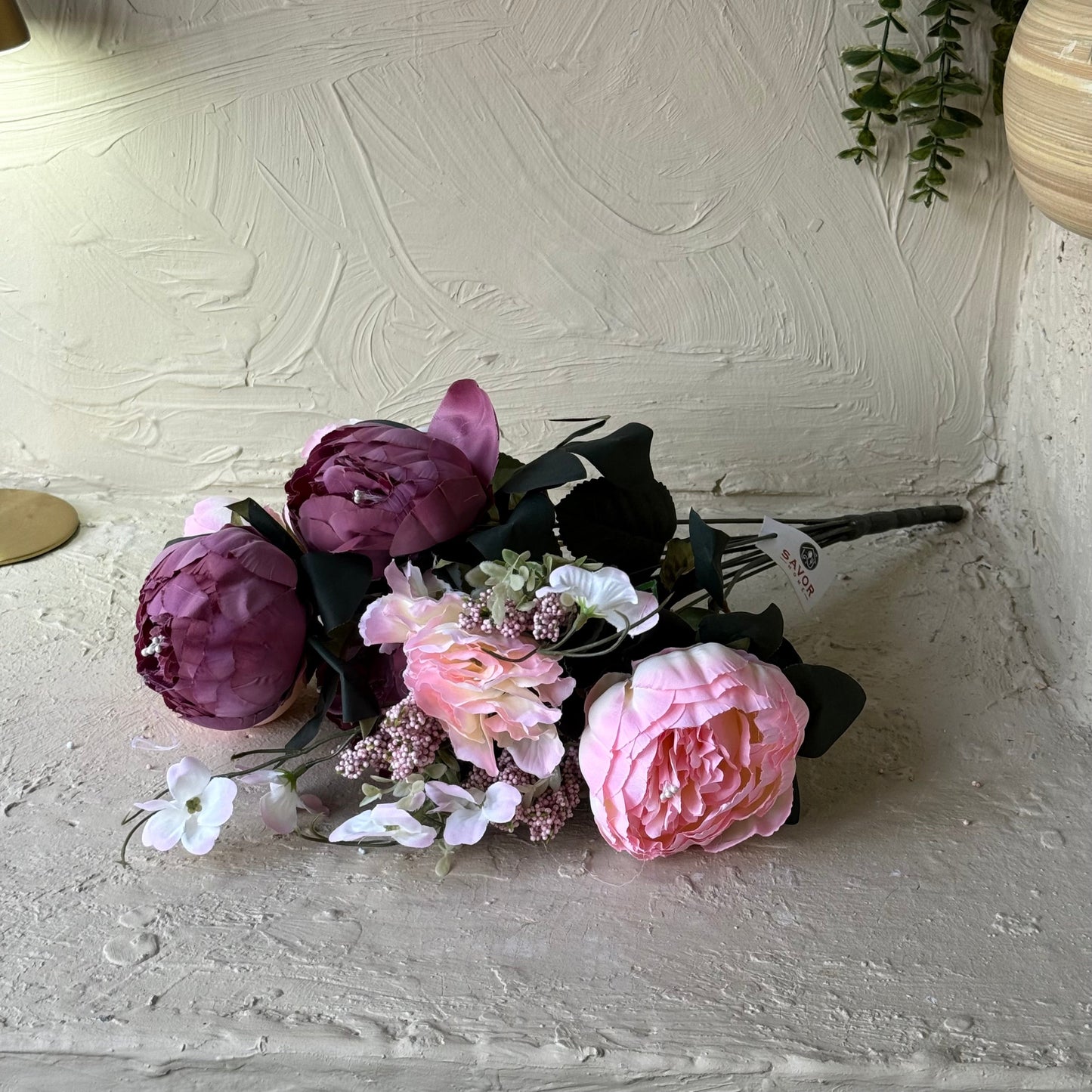 Savor Demet Yapay Gül Pembe-Mor Reng KOD:601