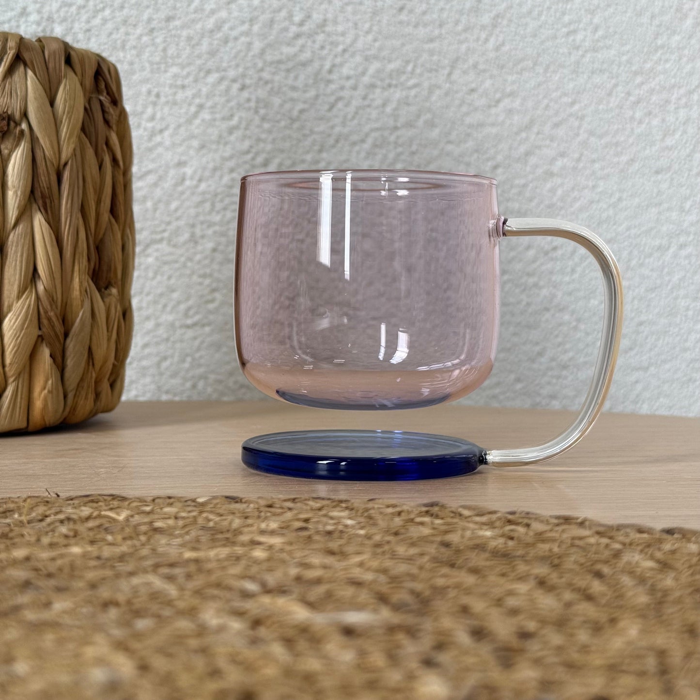 Mitally Lüks Borosilikat Cam Kupa Mor 350 ml KOD:032