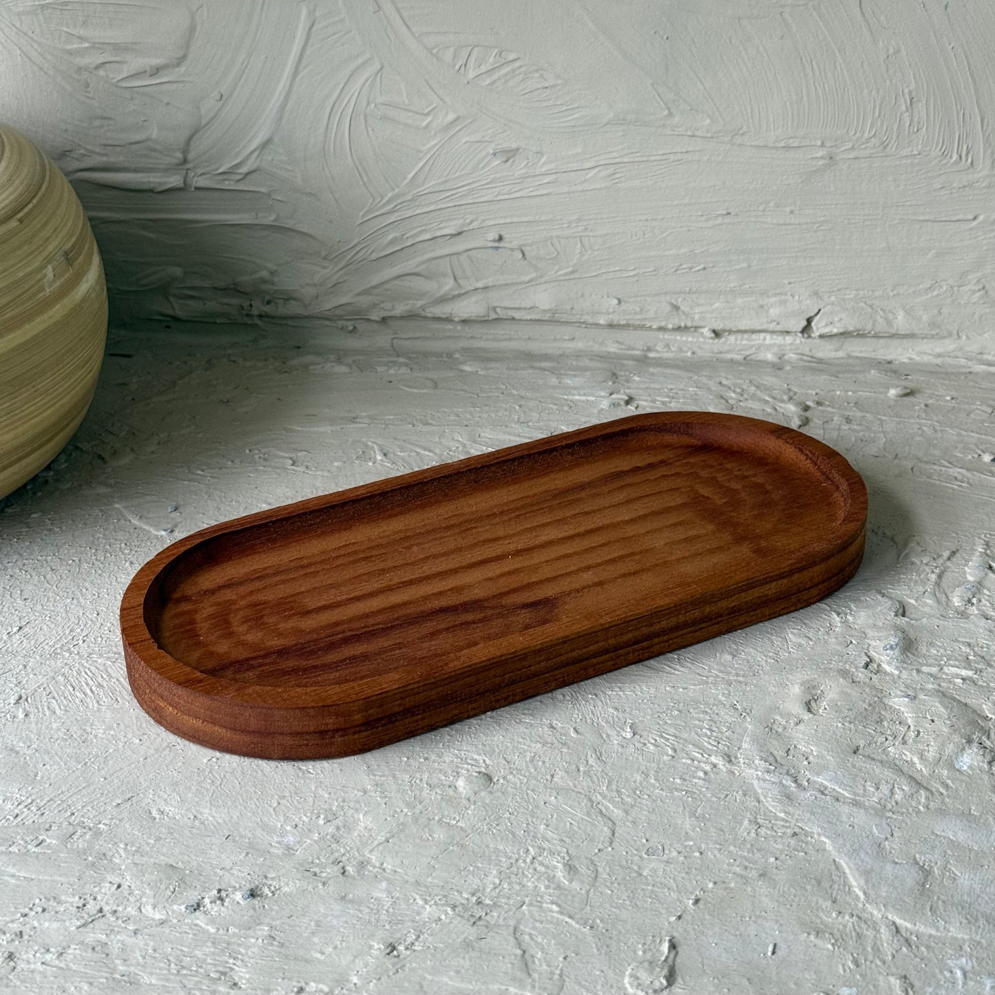 Kasandra Ahşap Oval Sunumluk Stand 27x12 cm