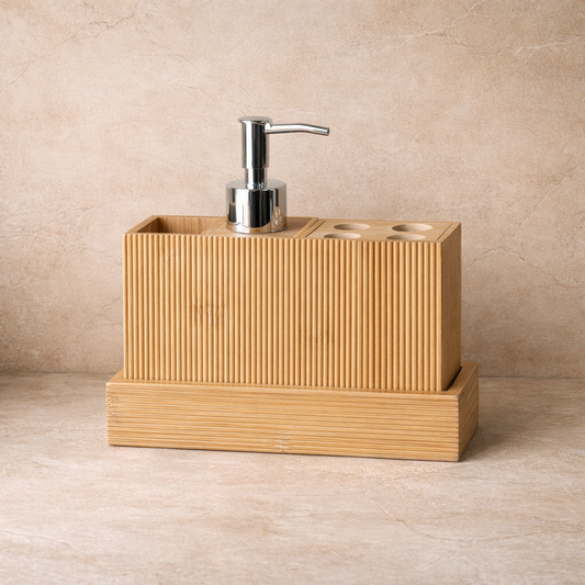 Lena Bambu Banyo Seti 4 Parça KOD:6709