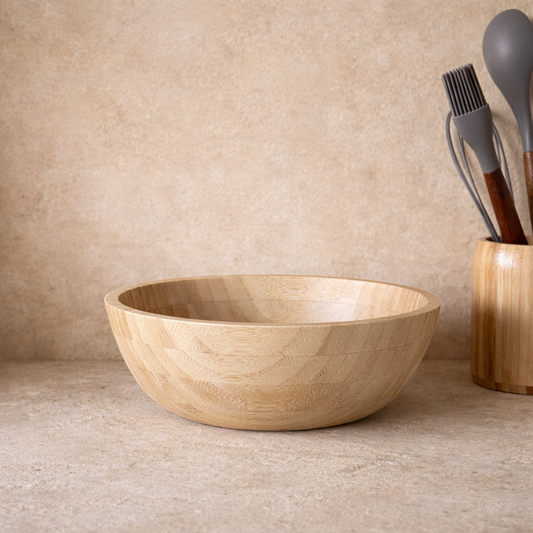 Bambu Büyük Boy Salata Kasesi Karıştırma Kabı 25 cm KOD:41211