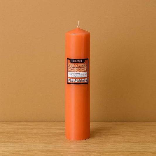 Candle Baton Uzun Mum 25 CM Orange
