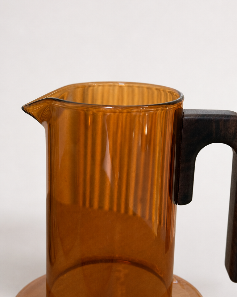 Mitally Lüks Borosilikat Cam Sürahi Akasya Ağacı Kulplu Amber 1200 ml KOD:012
