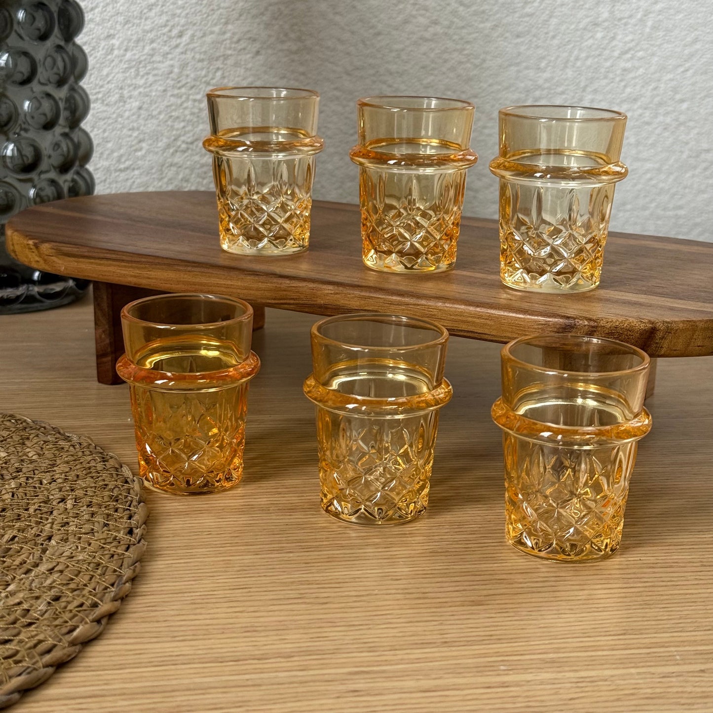 Kosovally Kristal Kahve Yanı Bardağı 6 Adet Gold KOD:023