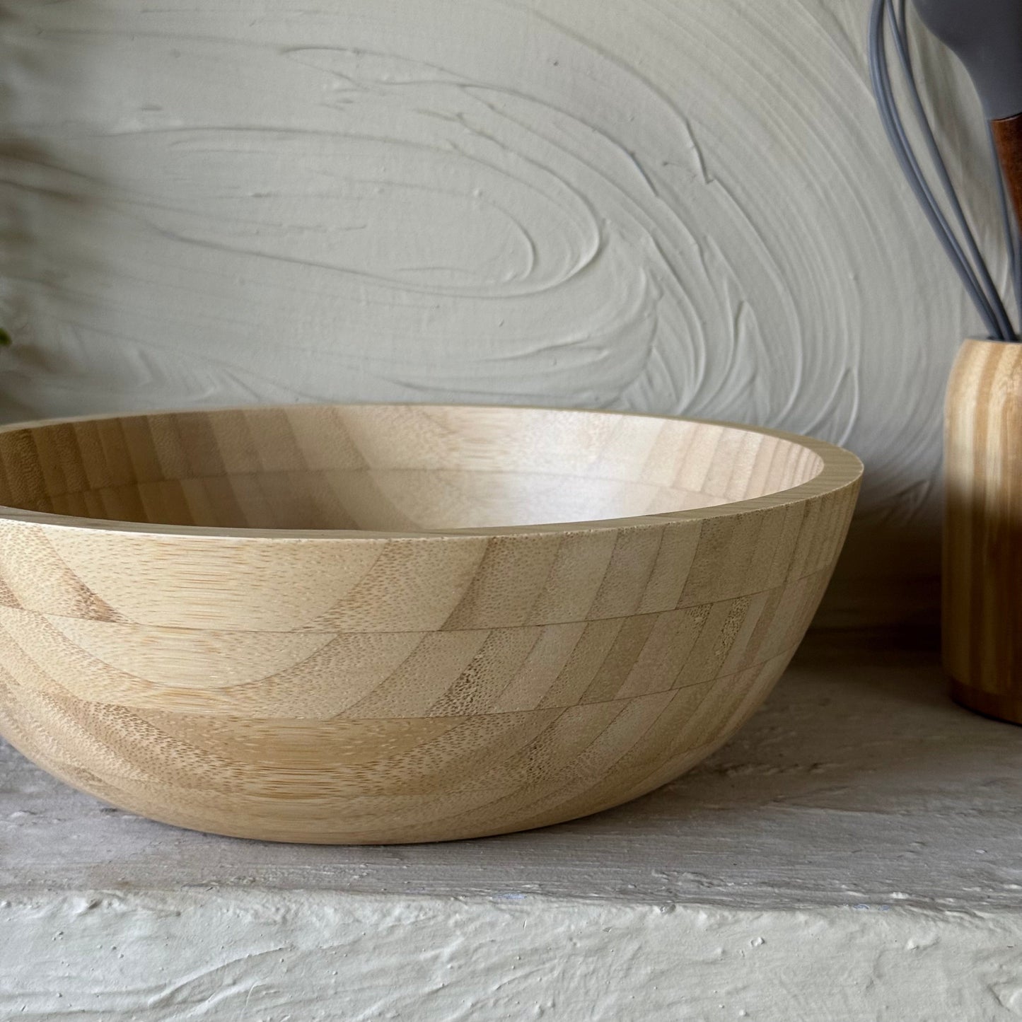 Bambu Büyük Boy Salata Kasesi Karıştırma Kabı  25 cm KOD:41211