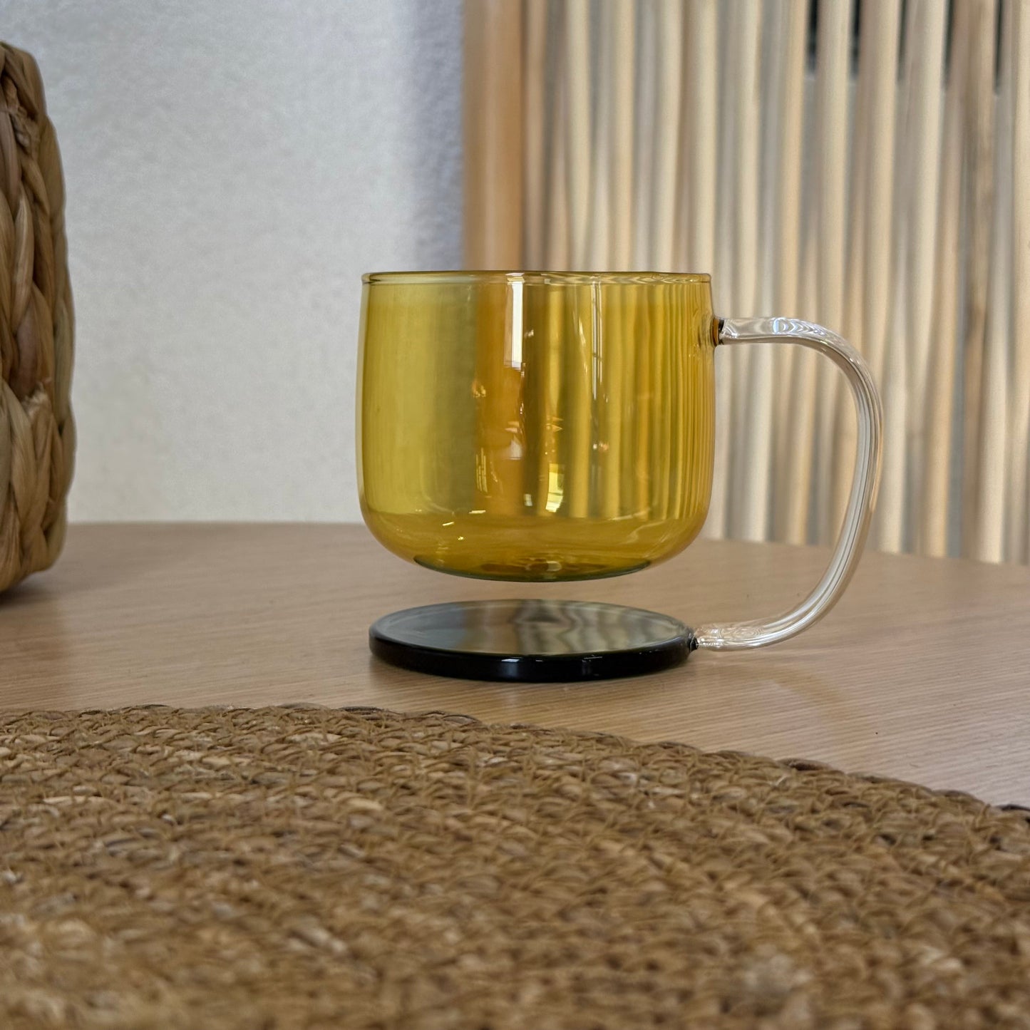 Mitally Lüks Borosilikat Cam Kupa Gold 350 ml KOD:032