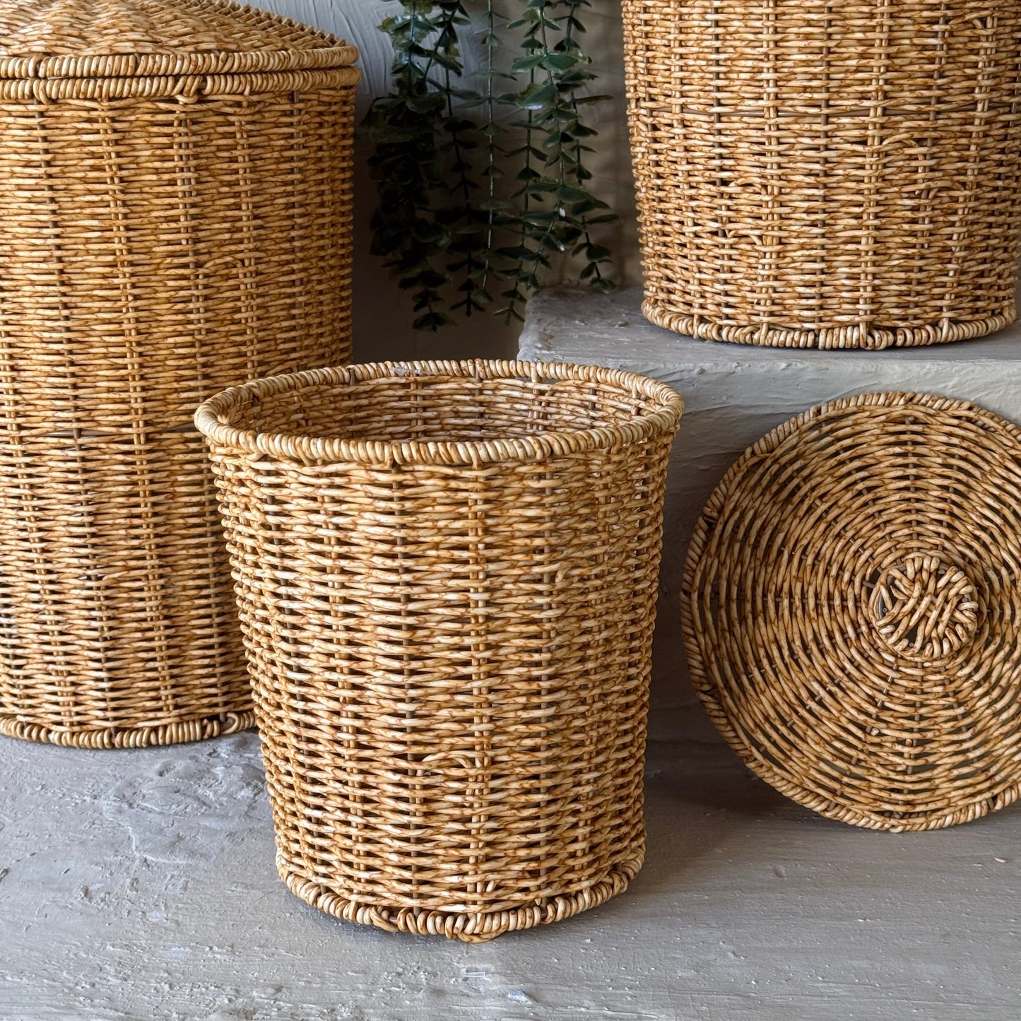 Sevarlly Rattan 3 Boy Patates Soğanlık Seti Naturel KOD:73418