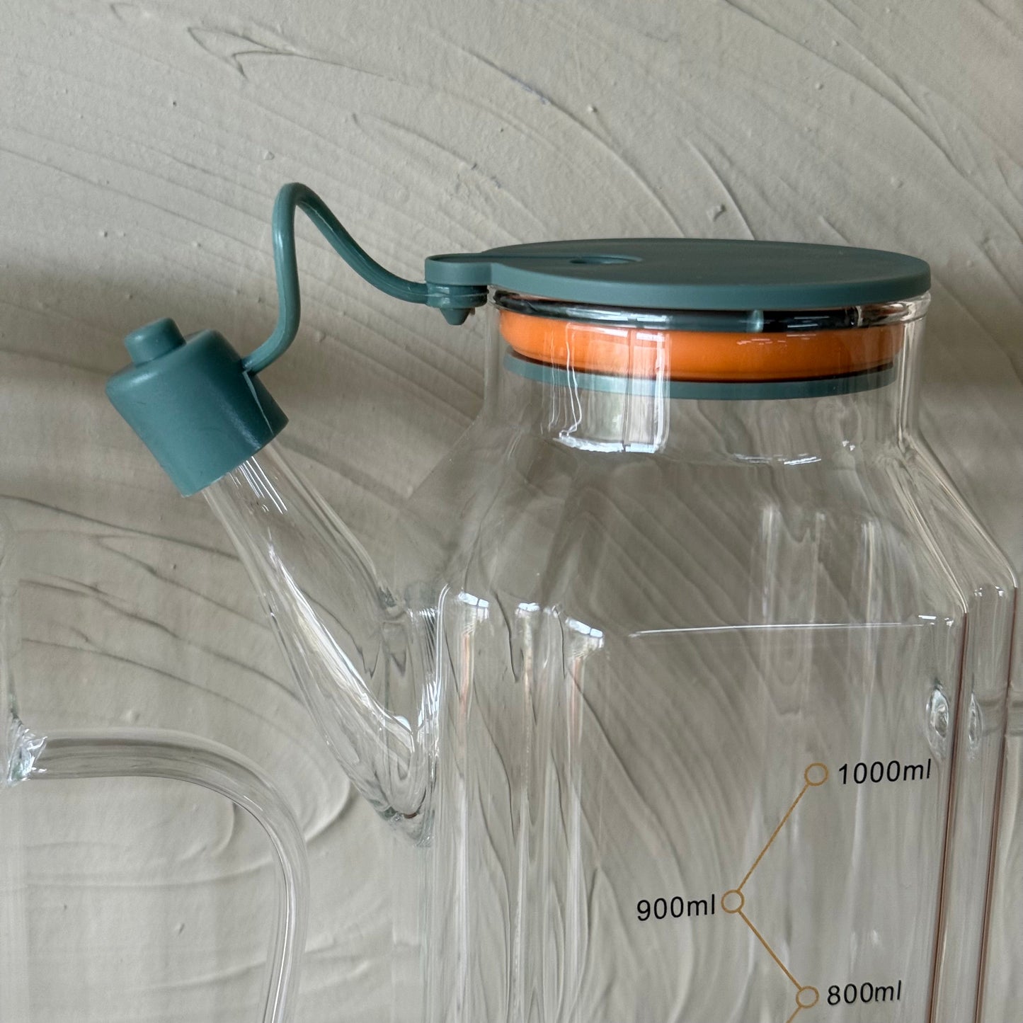 MRP Oval Ahşap Standlı İkili Yağdanlık Seti Yeşil 1 Litre