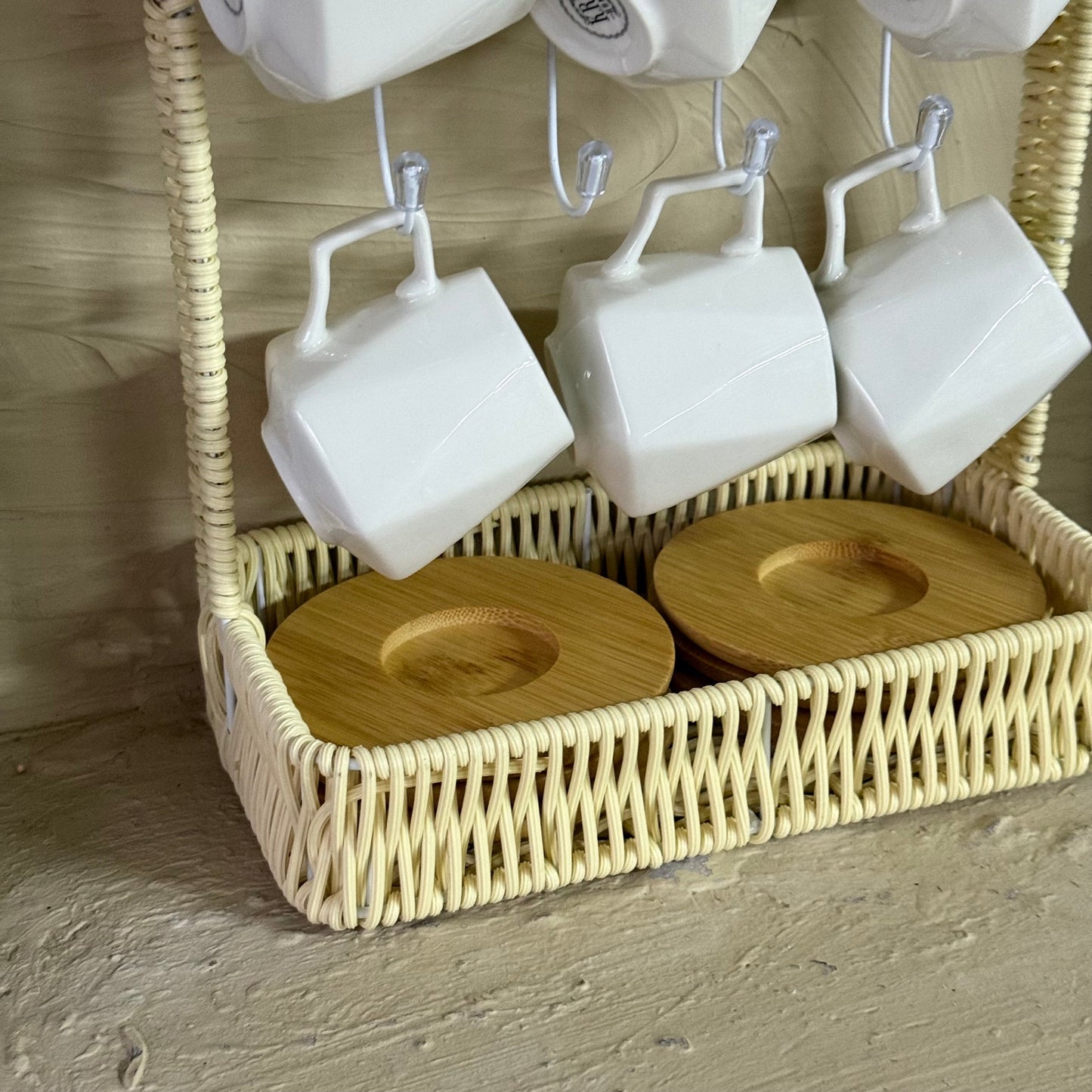 Evanev Rattan Fincan Askı Standı Naturel KOD:30481