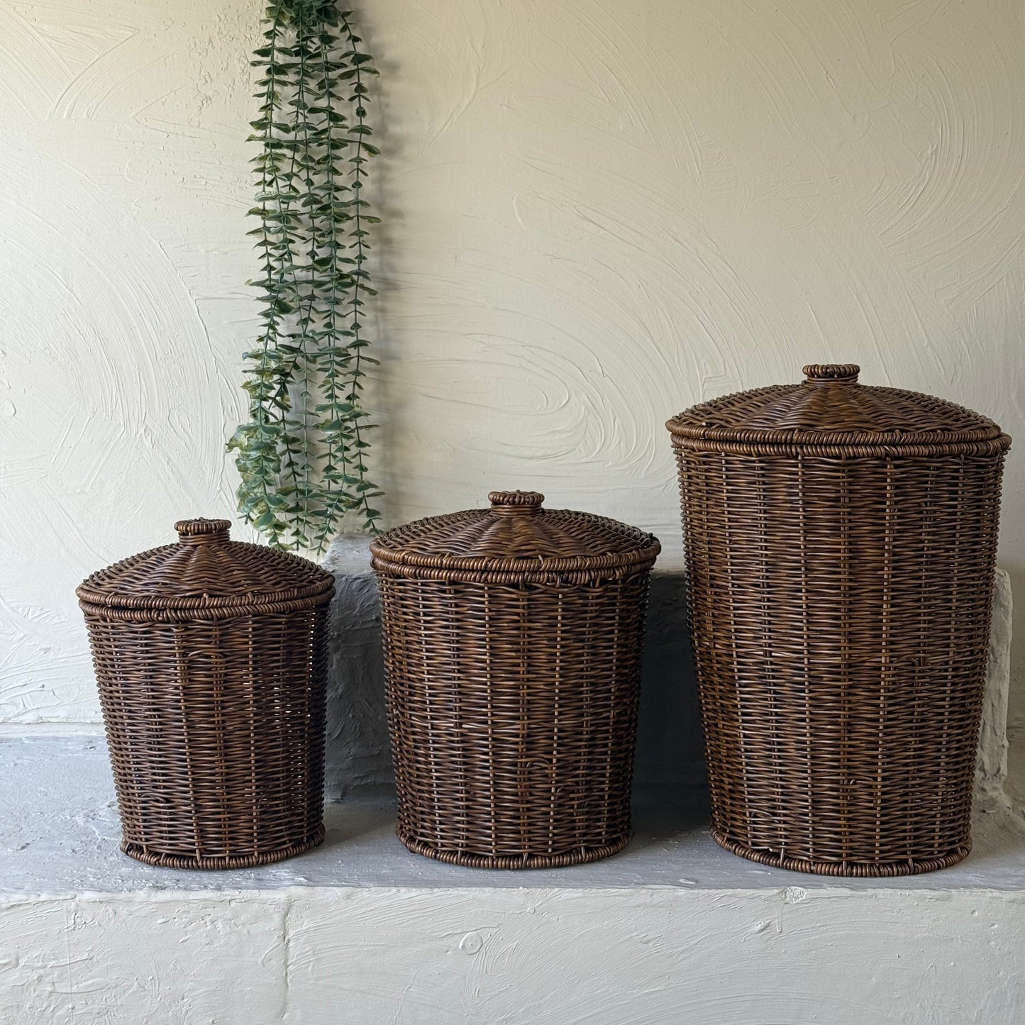 Sevarlly Rattan 3 Boy Patates Soğanlık Seti Kahve Rengi KOD:73418