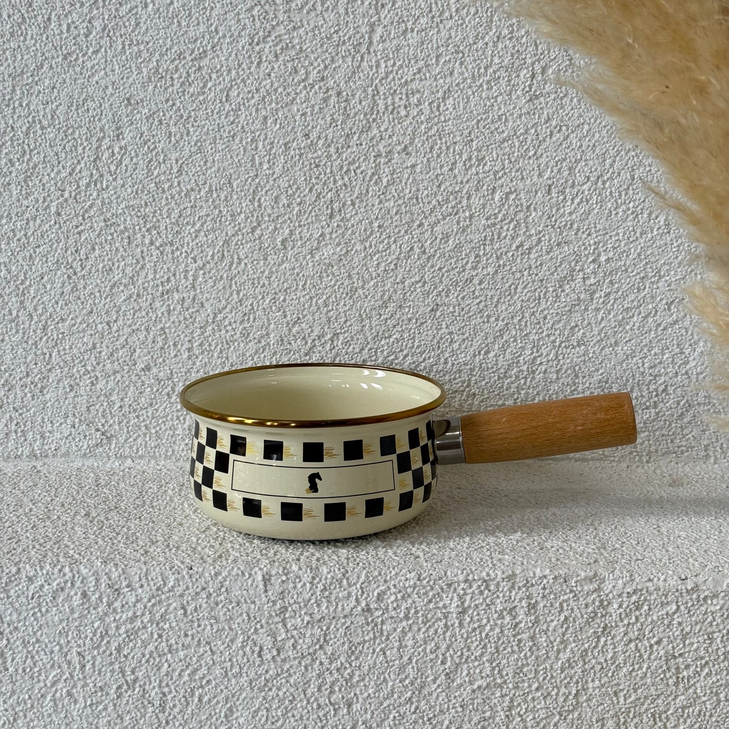 Pashally Ahşap Tutmalı Emaye Sos Tava 14 cm Siyah KOD:0502