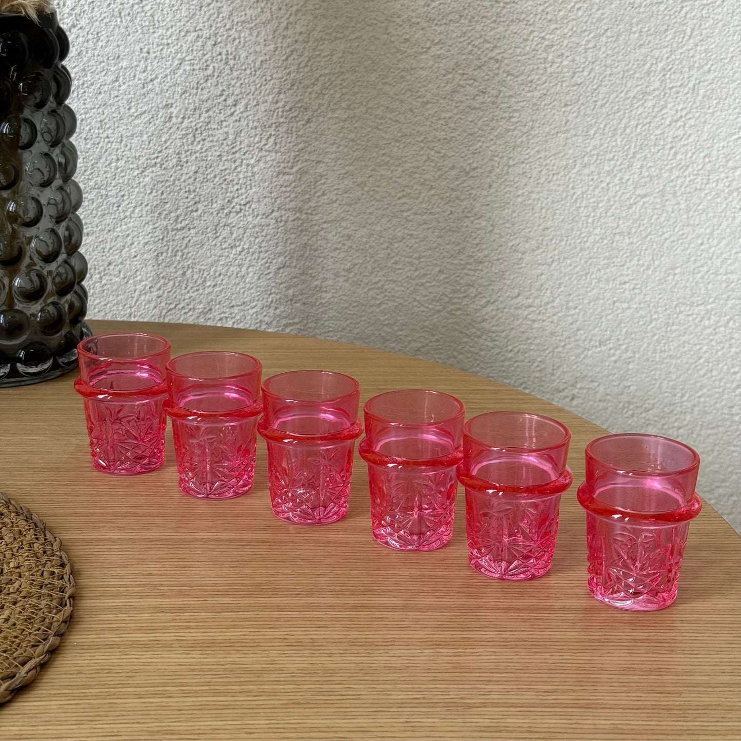 Kosovally Kristal Kahve Yanı Bardağı 6 Adet Pembe KOD:910