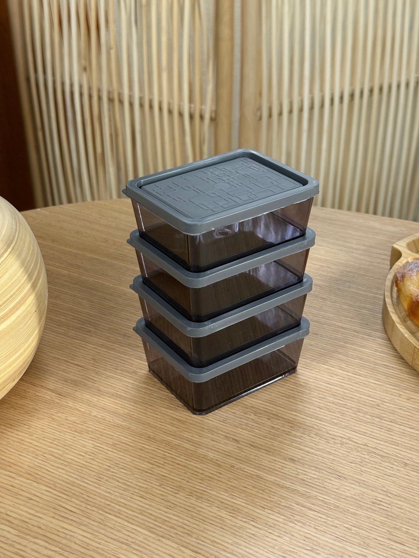 Bonbon 4 Parça Saklama Kabı Set Gri