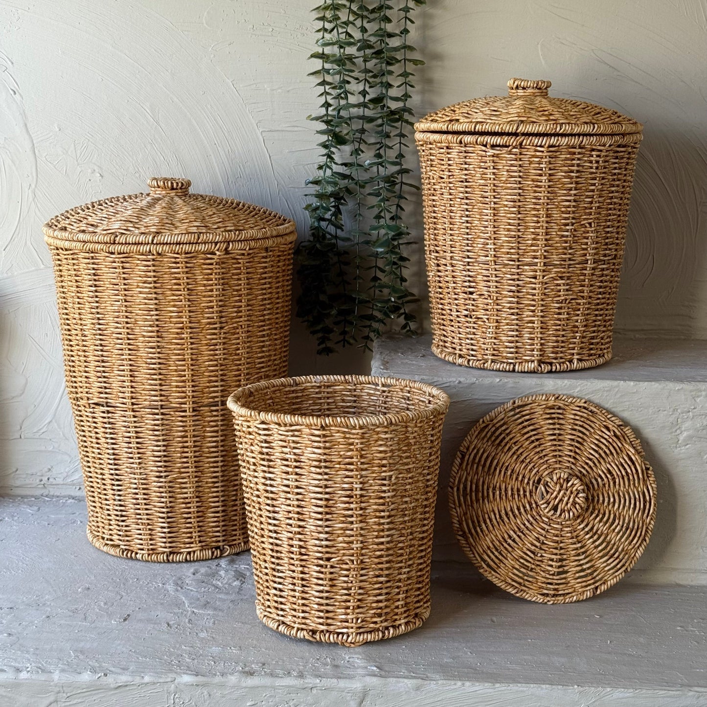 Sevarlly Rattan 3 Boy Patates Soğanlık Seti Naturel KOD:73418