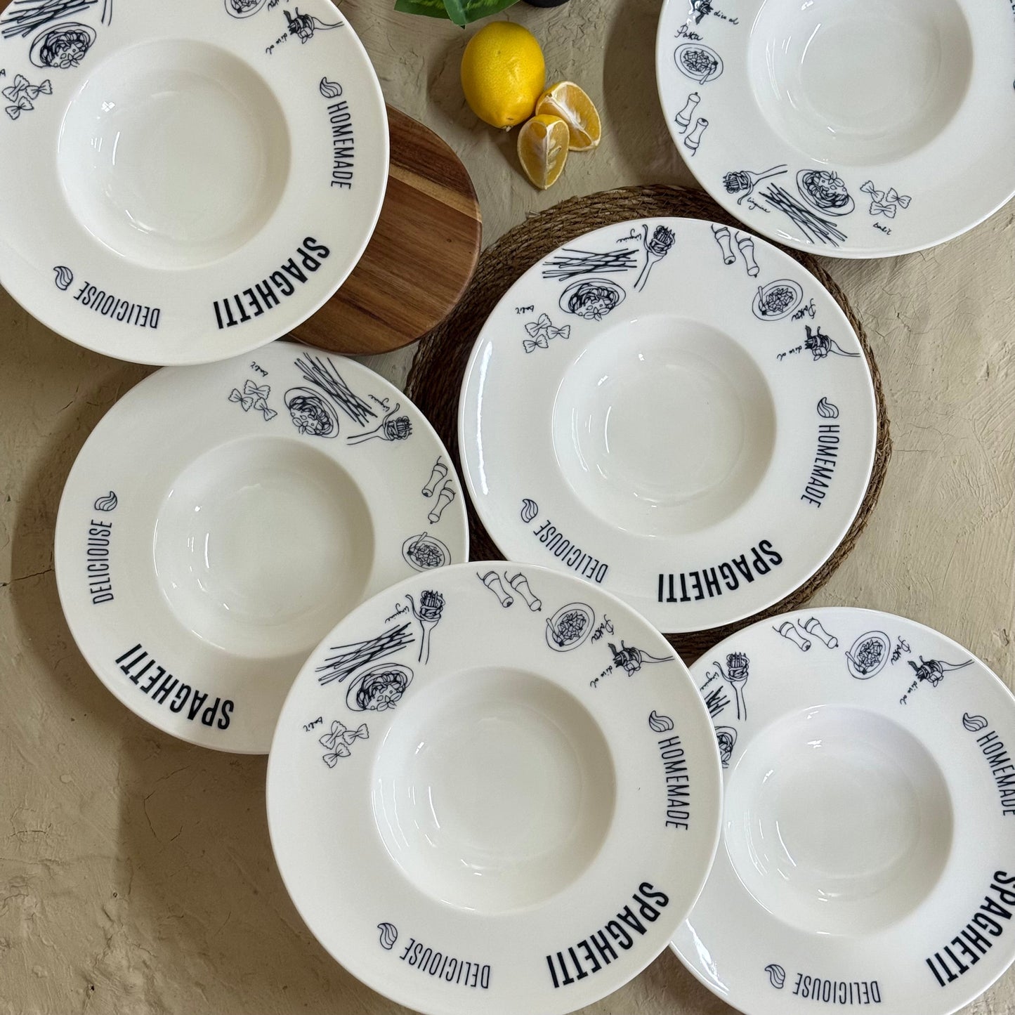 Porser Makarna Tabağı (6 Adet)