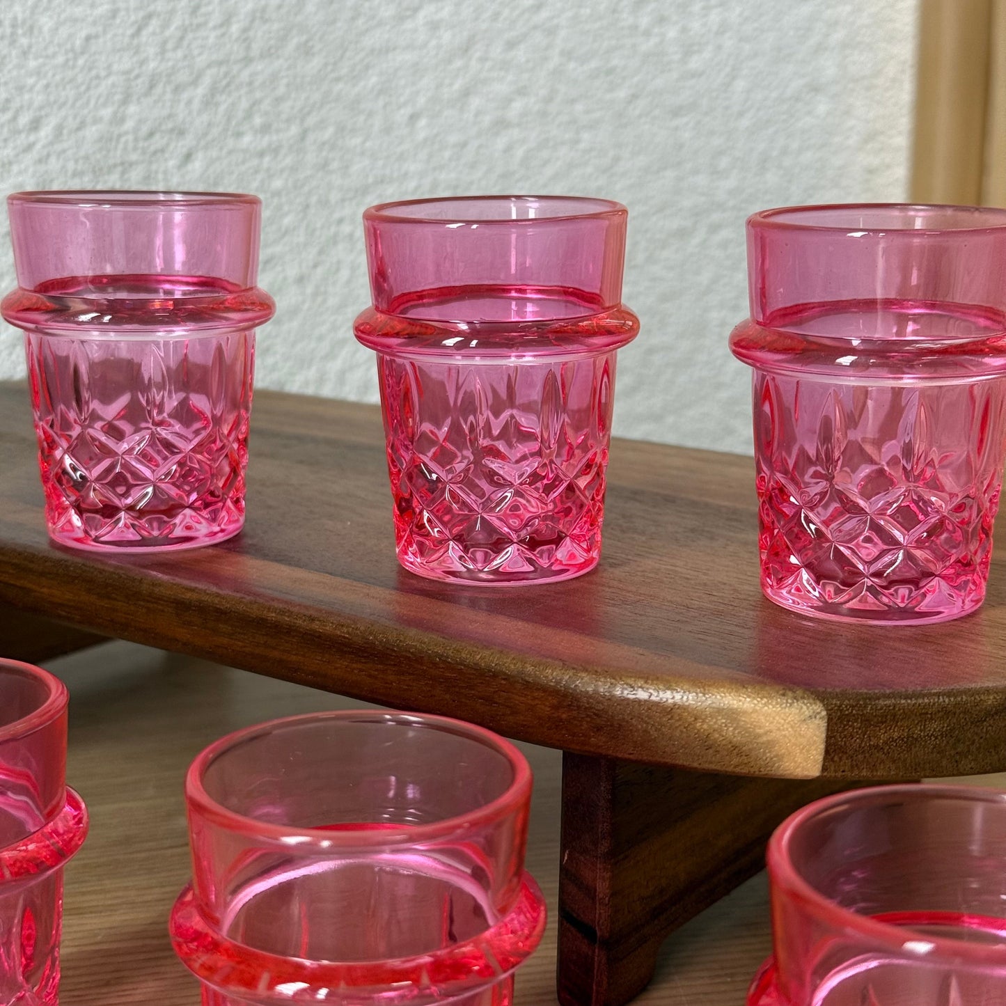 Kosovally Kristal Kahve Yanı Bardağı 6 Adet Pembe KOD:941