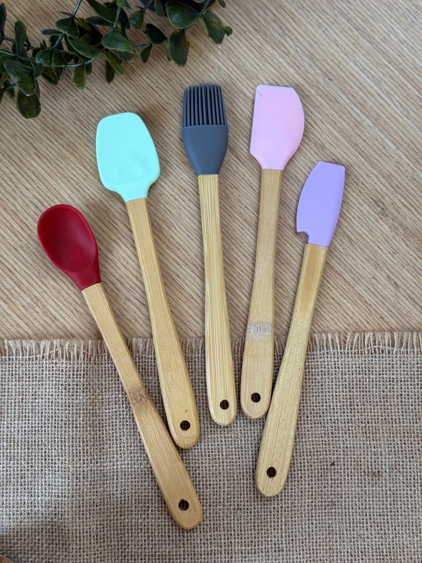 Robert Bambu Saplı 5 Li Silikon Spatula Seti KOD:15429