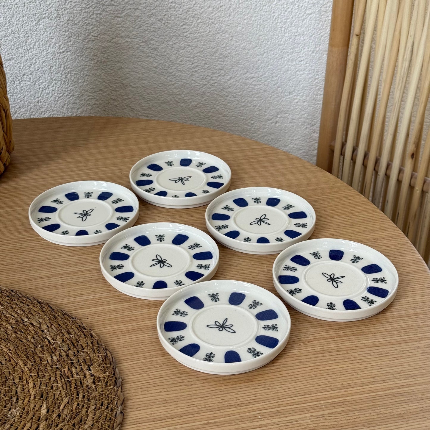 Pashally Porselen 6 Adet Çay Altlığı Mavi KOD:5355