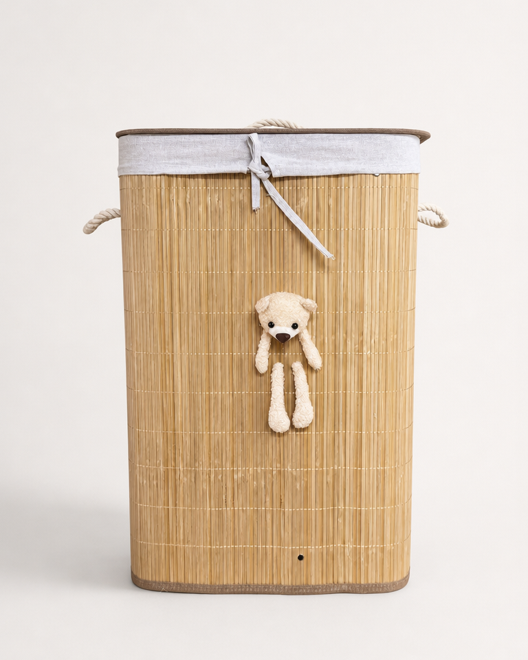Ted Berry Bambu Pelüşlü Kirli Çamaşır Sepeti 40x30x60 cm KOD:36997