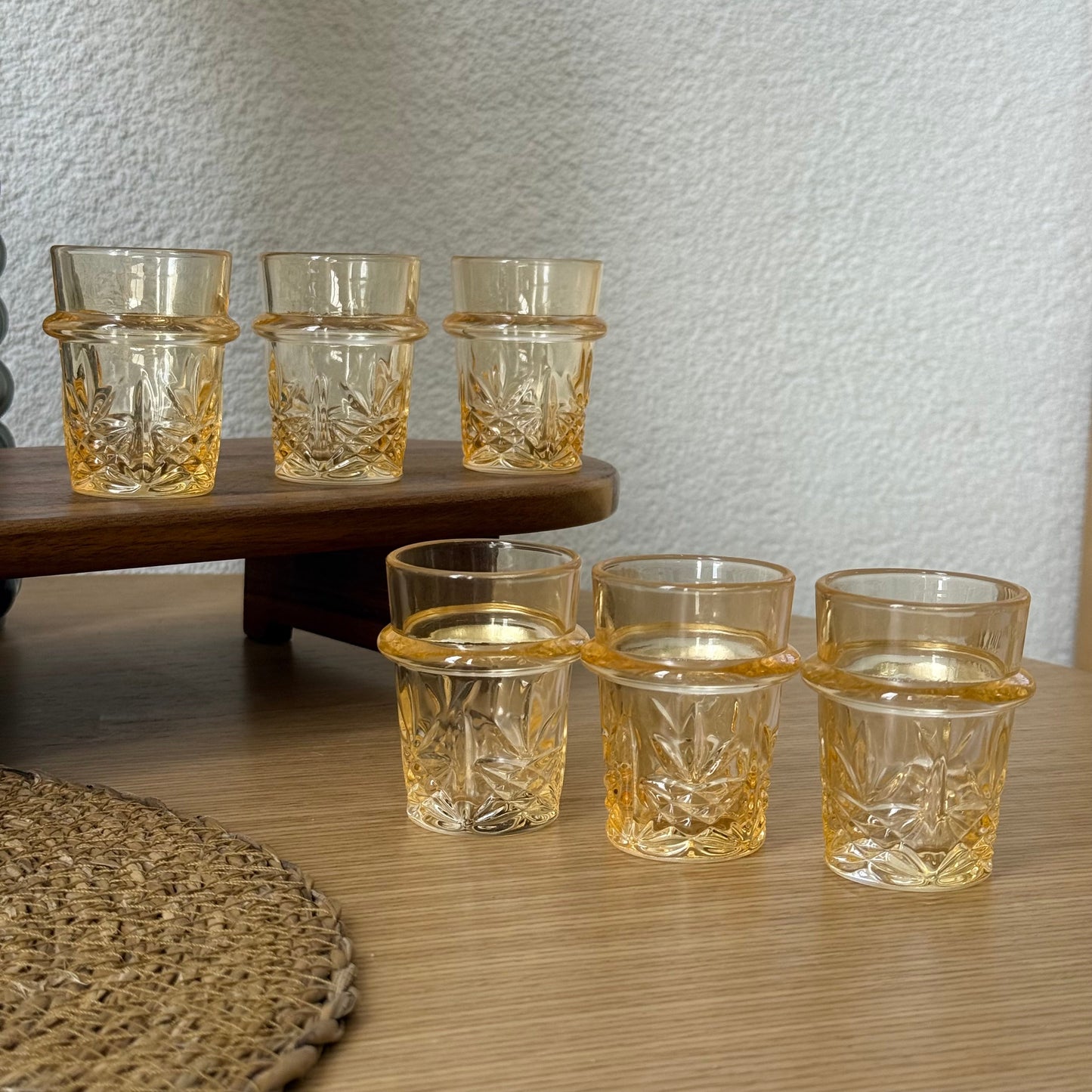 Kosovally Kristal Kahve Yanı Bardağı 6 Adet Gold KOD:996