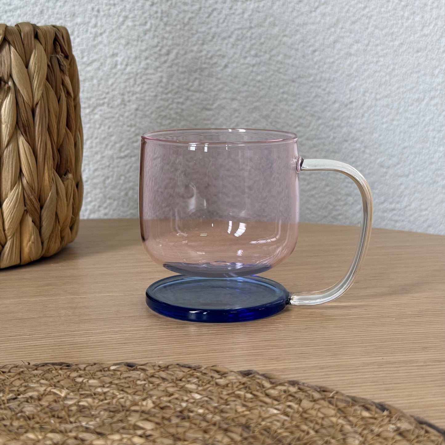Mitally Lüks Borosilikat Cam Kupa Mor 350 ml KOD:032