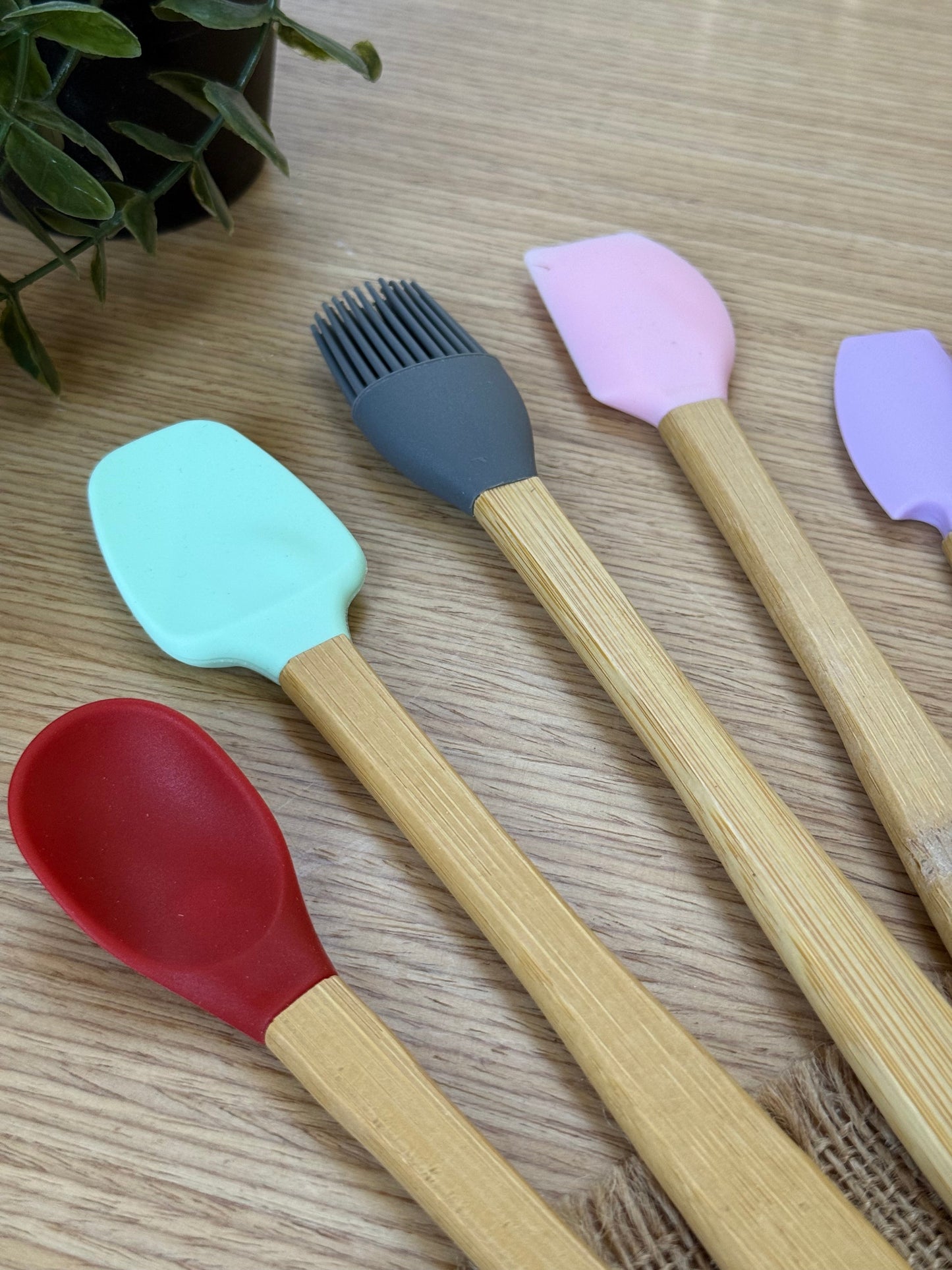 Robert Bambu Saplı 5 Li Silikon Spatula Seti KOD:15429