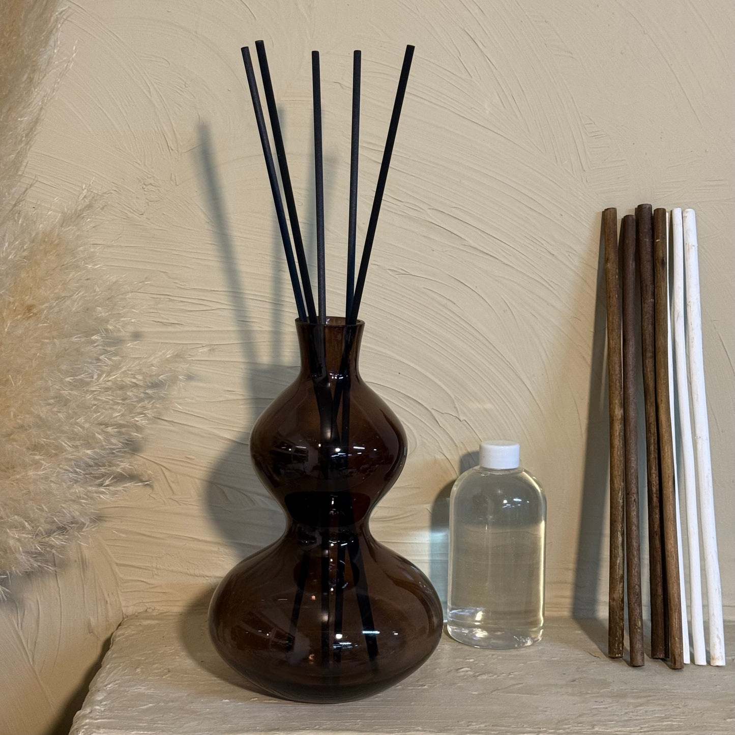 Dekoratif Büyük Boy Cam Oda Kokusu 500 ml Ebony Rose Kokulu KOD:1521