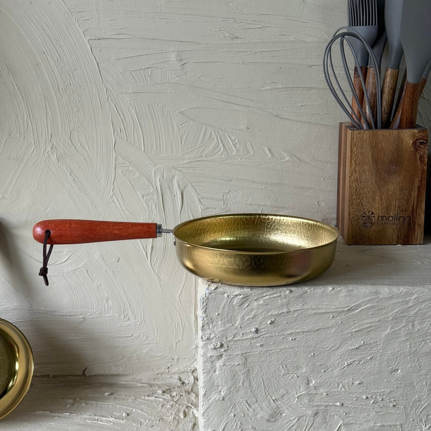 Como Akasya Ağacı Tutmalı Çelik Tava 16 cm Gold KOD:5347