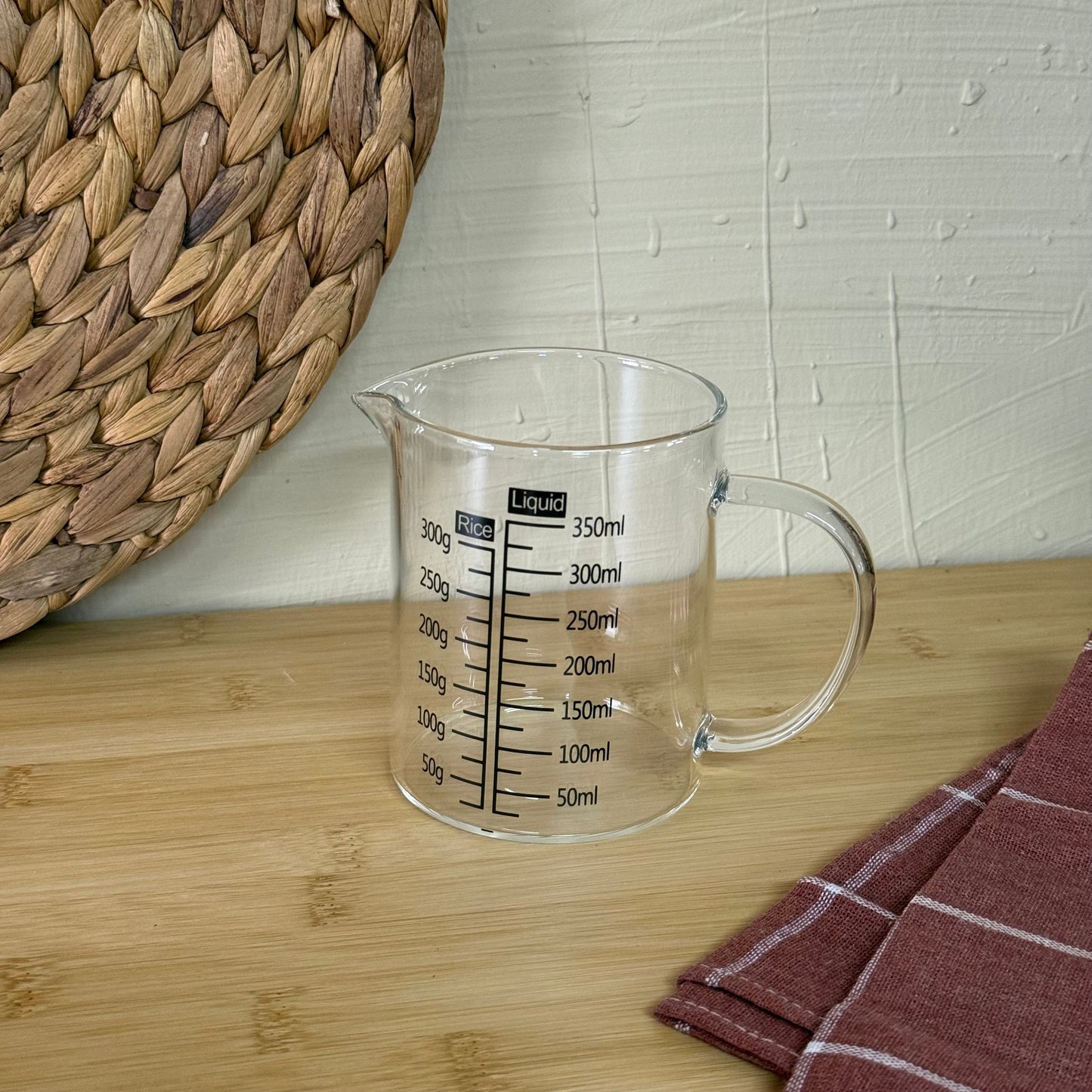 Tully Borosilikat Cam Ölçü Bardağı 350 ml KOD:123