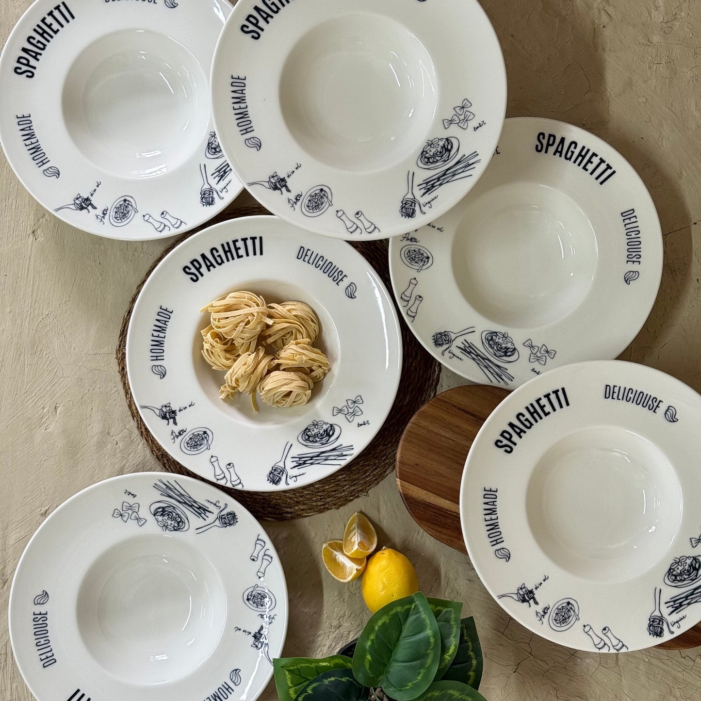 Porser Makarna Tabağı (6 Adet)
