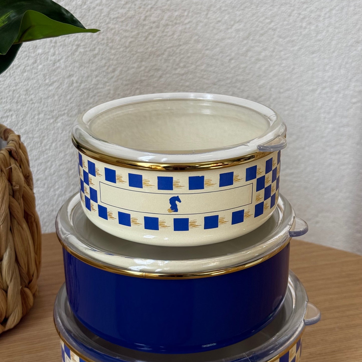 Pashally Emaye Vakumlu 3 Boy Saklama Kabı Mavi KOD:0373