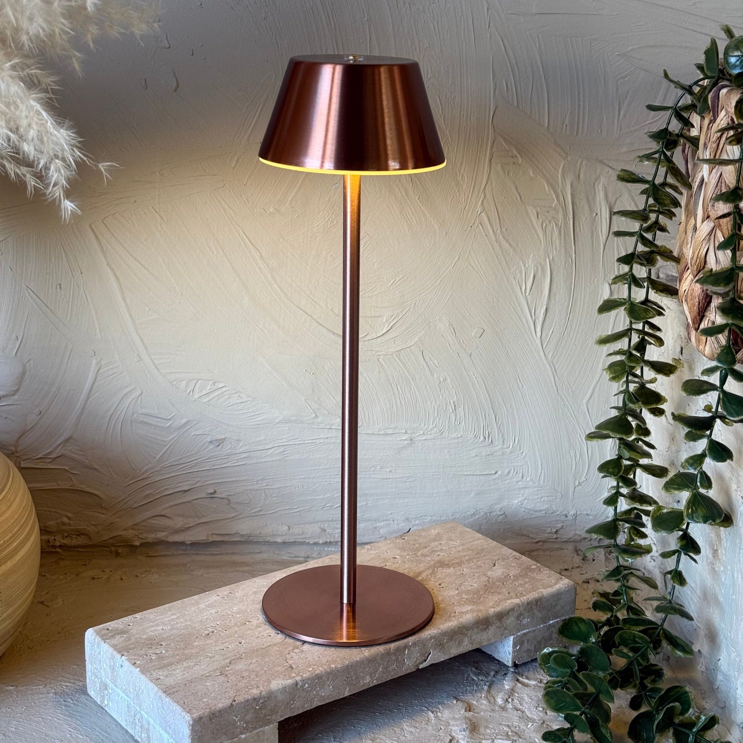 Marina Şarjlı Masa Lambası Bronz 32 cm