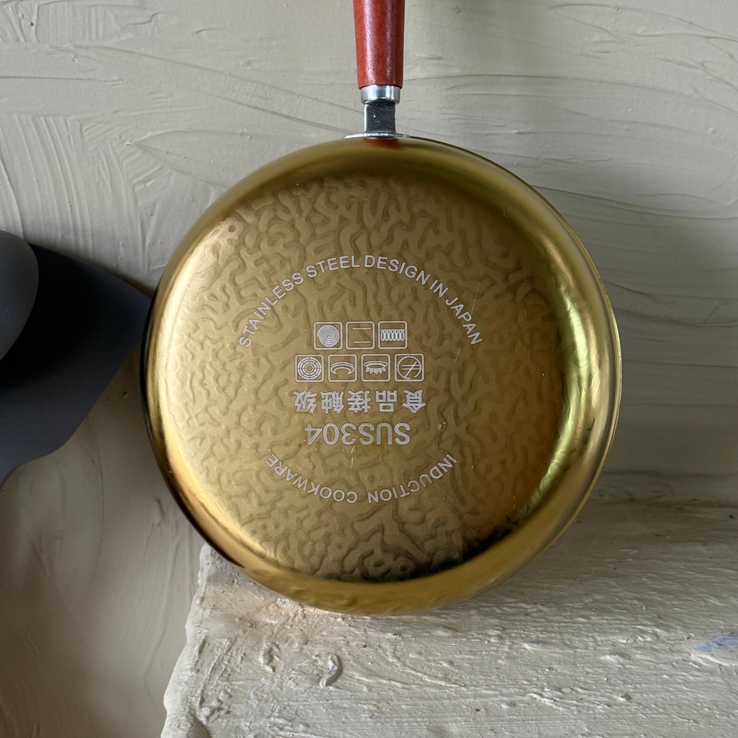 Como Akasya Ağacı Tutmalı Çelik Tava 16 cm Gold KOD:5347