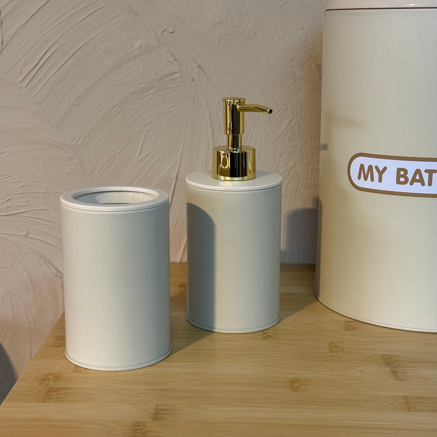 Emozione Metal 4 Parça Banyo Seti Krem