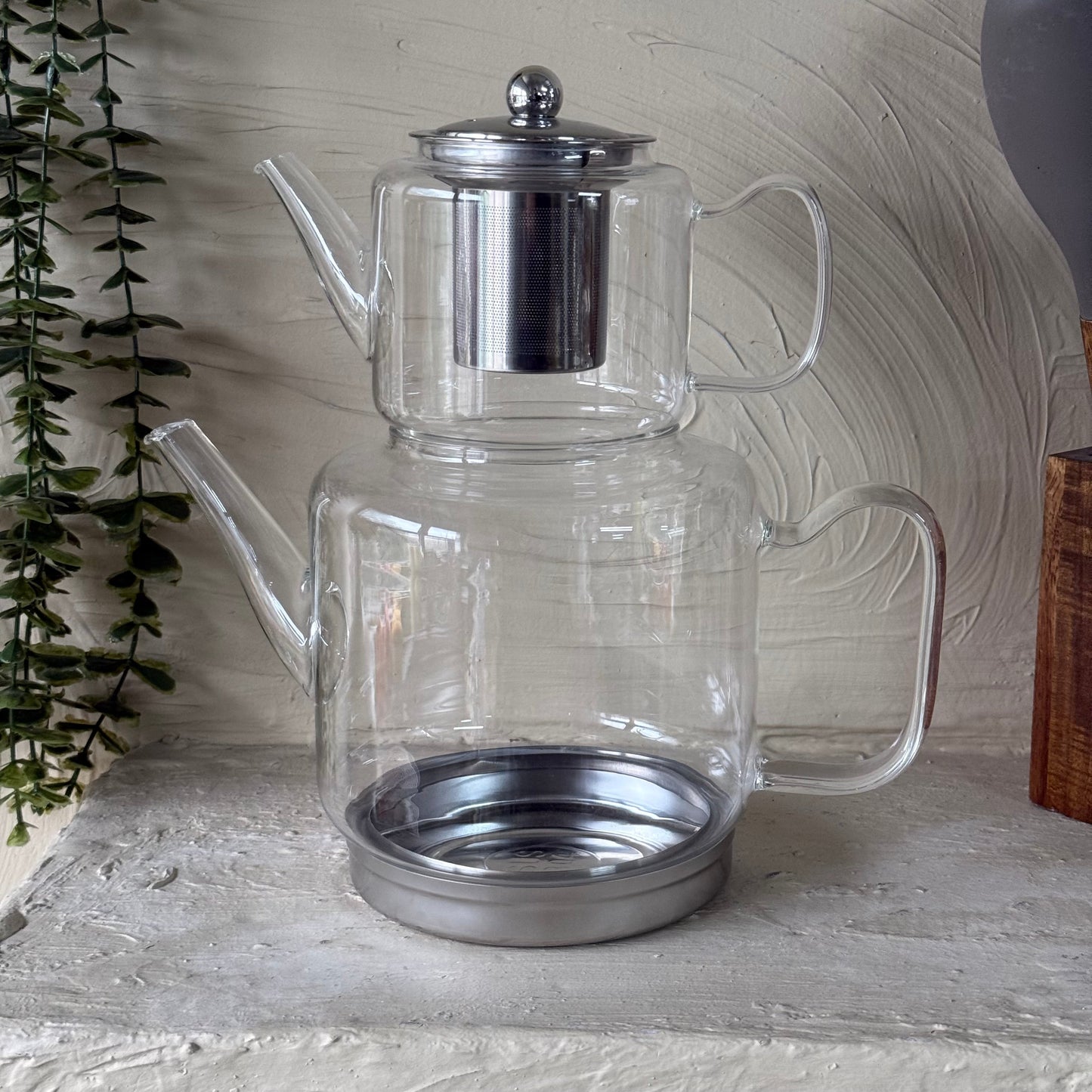 Roly Borosilikat Cam Çaydanlık Takımı 500+1800 ml KOD:093