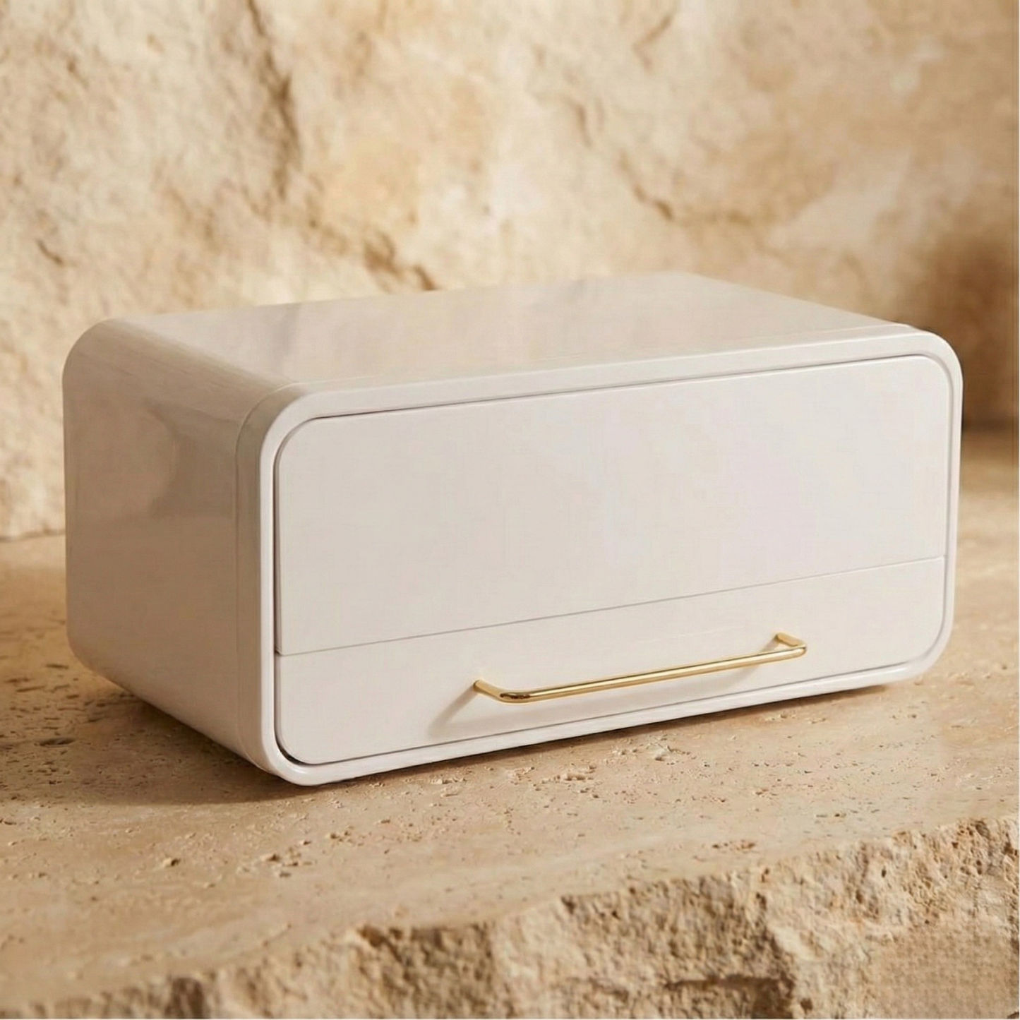 Carina Metal Ekmeklik Beyaz 43x28 cm KOD:4364