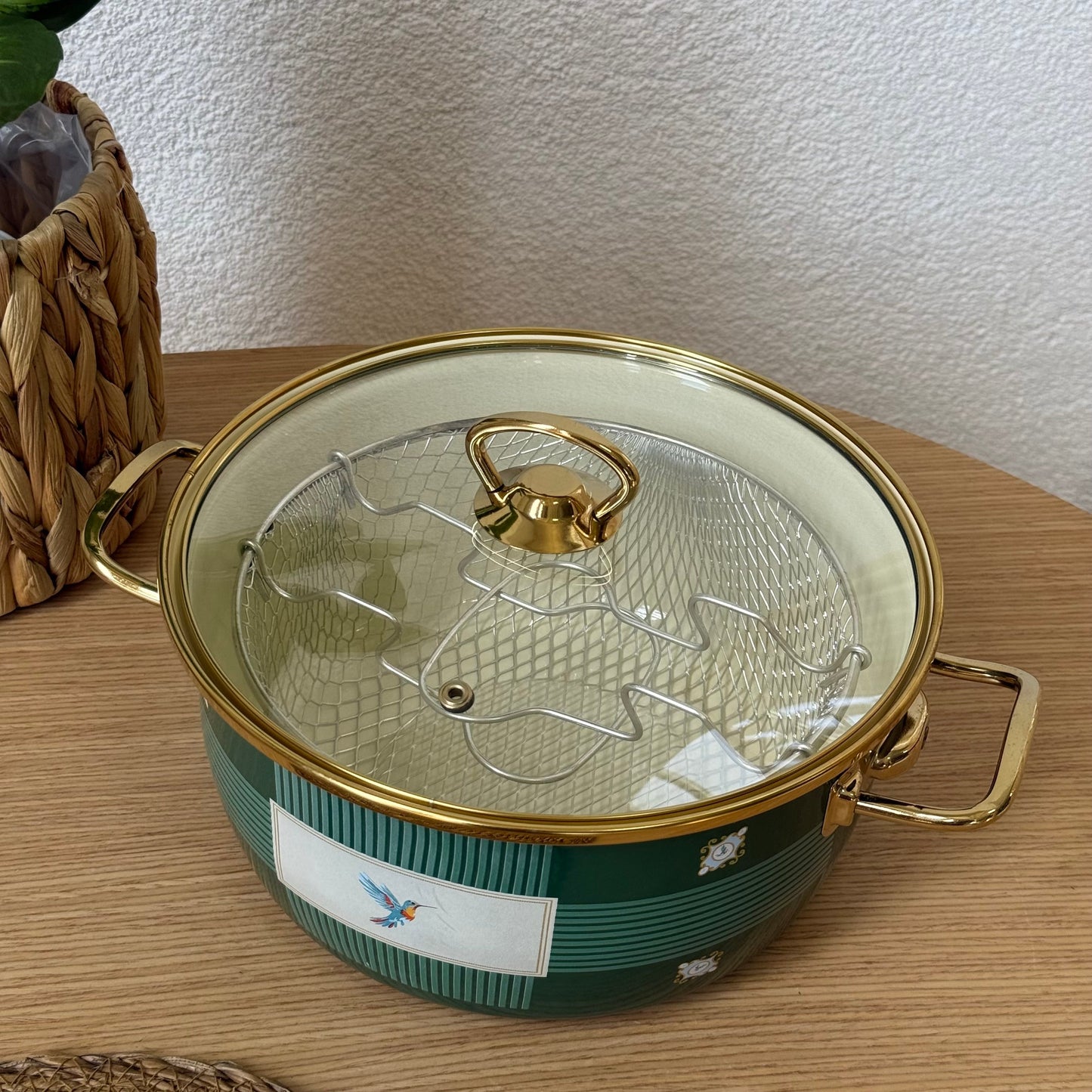 Pashally Emaye Fritöz Yeşil 22 cm KOD:0342