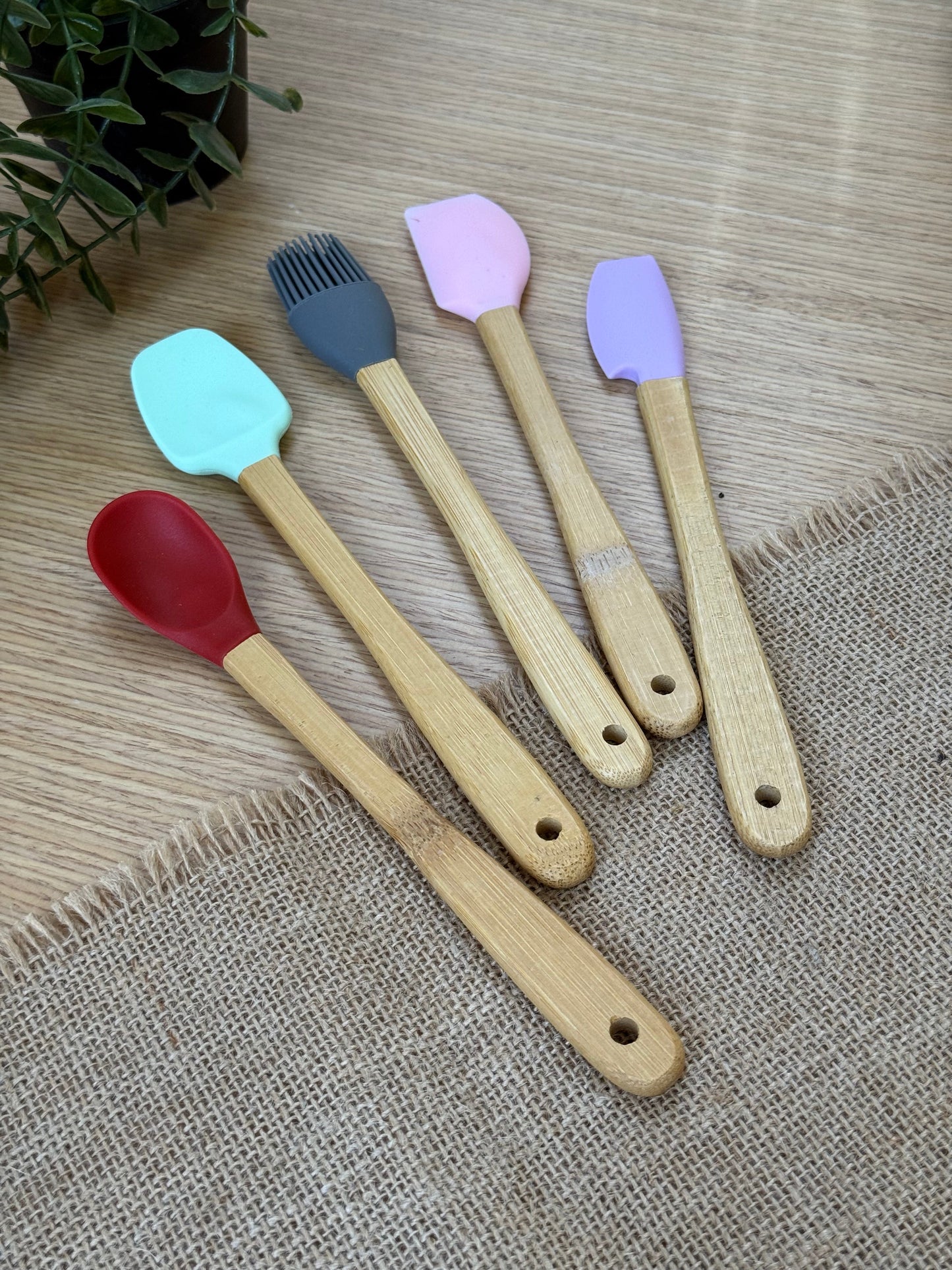 Robert Bambu Saplı 5 Li Silikon Spatula Seti KOD:15429