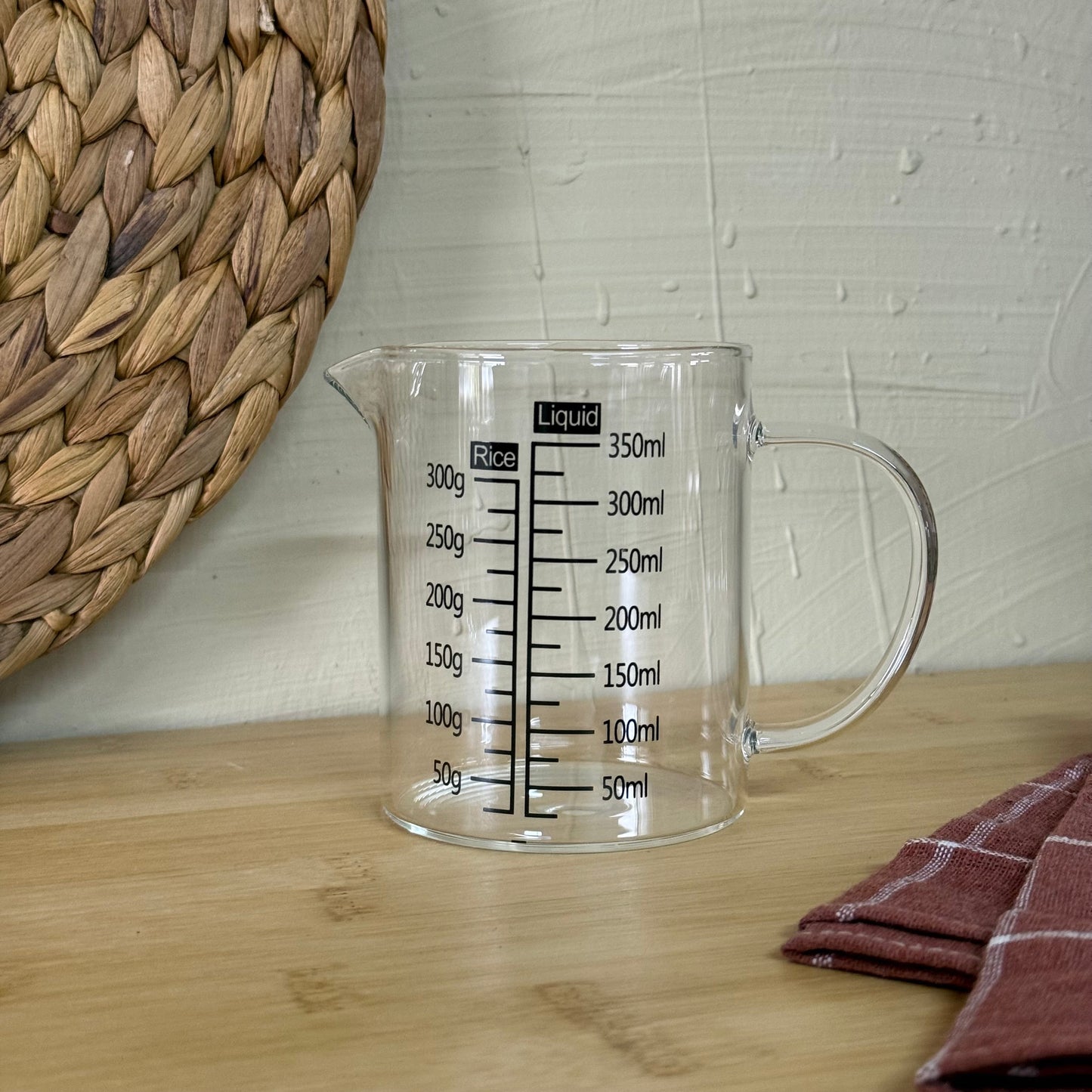 Tully Borosilikat Cam Ölçü Bardağı 350 ml KOD:123