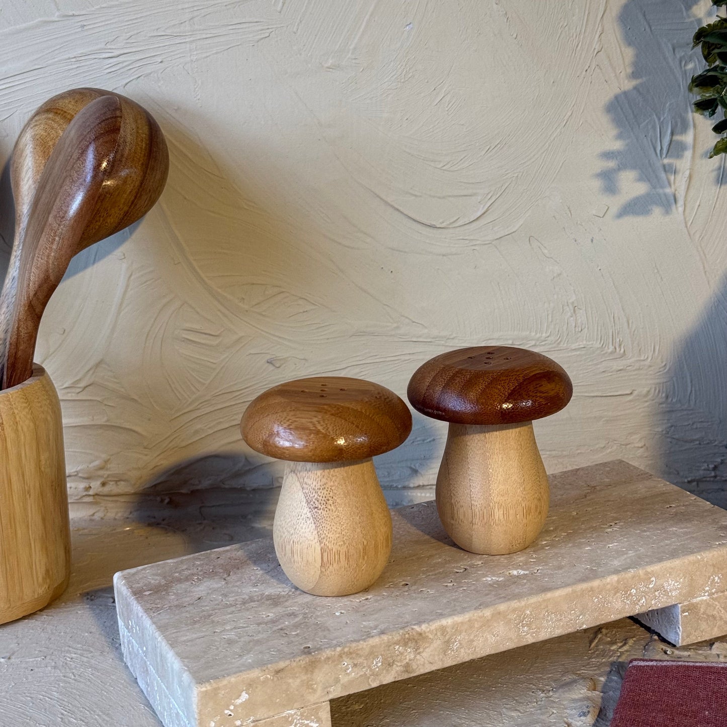 Bambu Mantar Model Tuzluk Biberlik Seti KOD:408-8