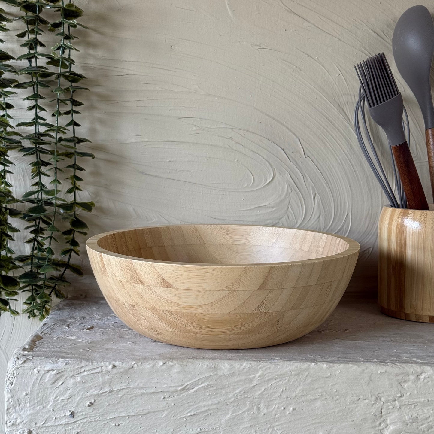 Bambu Büyük Boy Salata Kasesi Karıştırma Kabı  25 cm KOD:41211