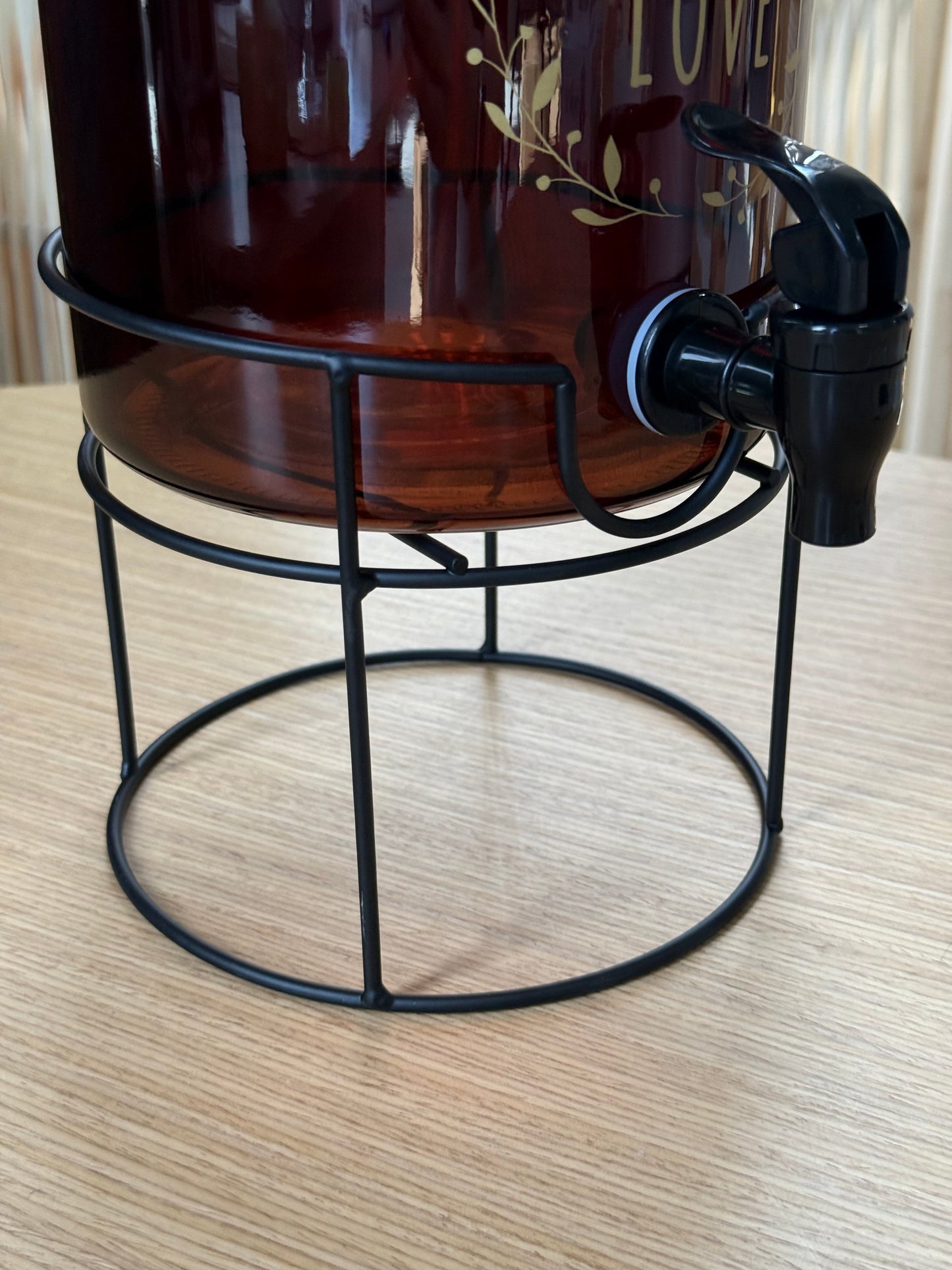 Milano Metal Standlı Cam Sebil Amber 4 Litre KOD:11327