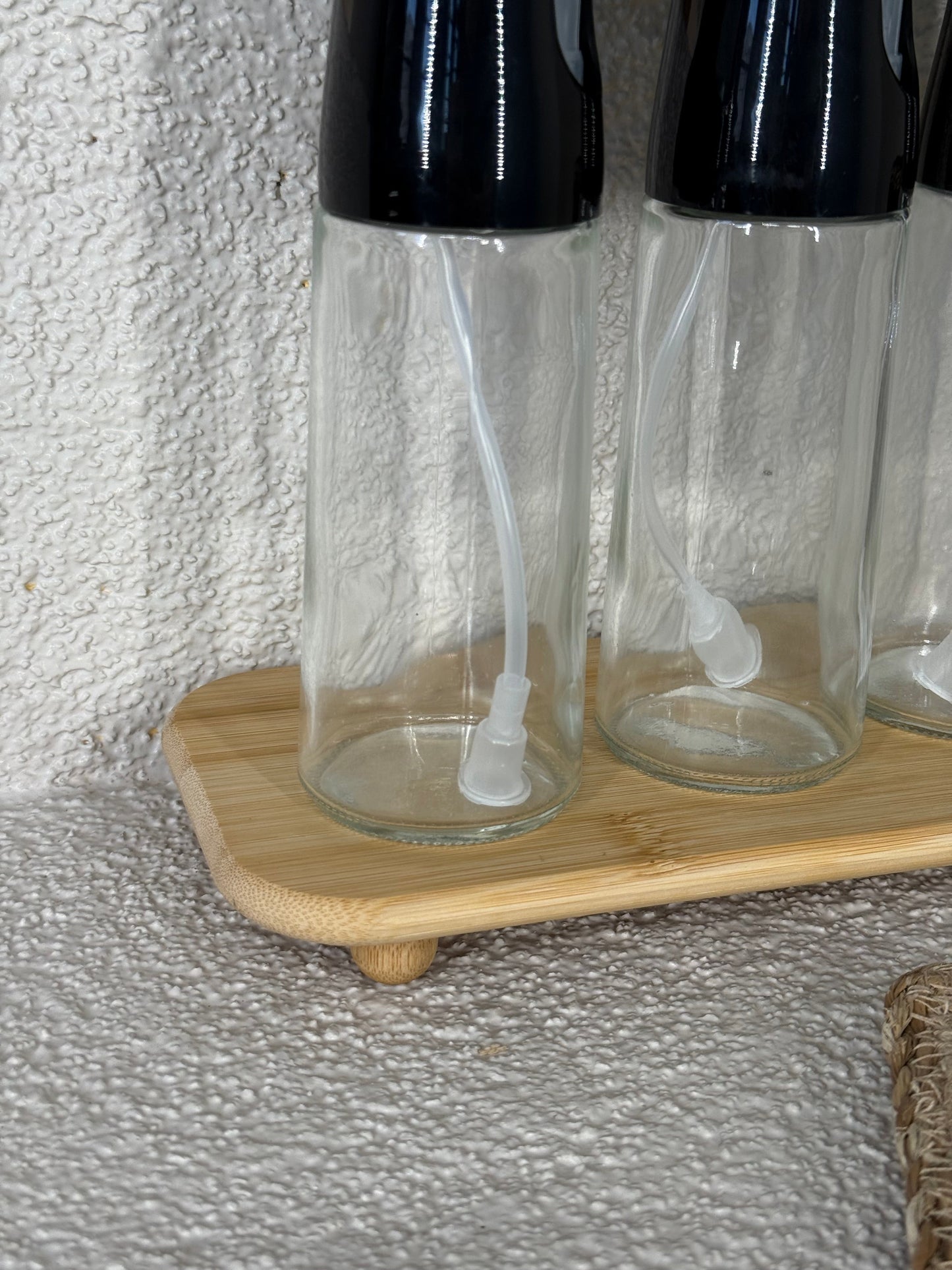 Pugi Bambu Standlı Sprey Yağlık Seti Siyah 250 ml