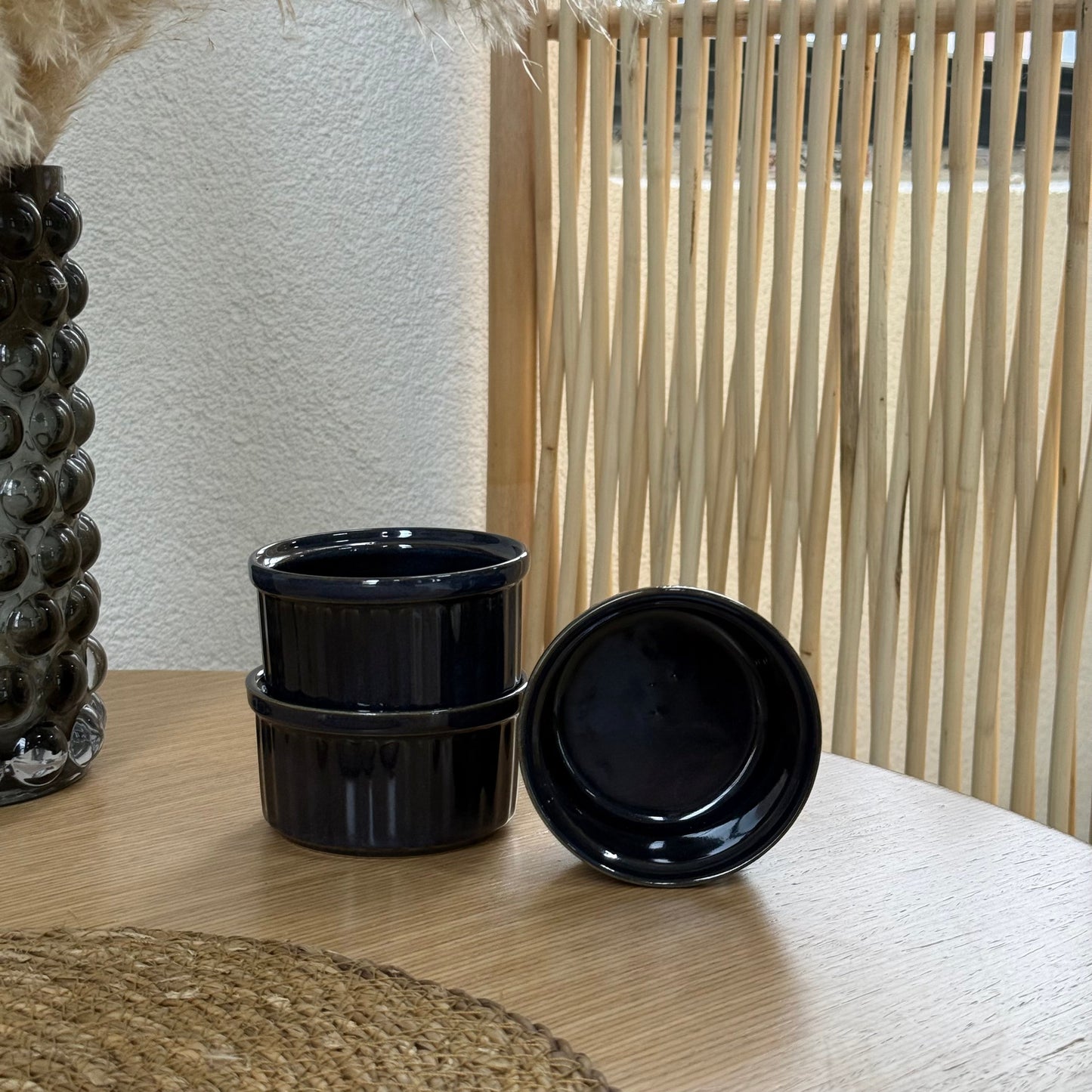 Nivally Sufle Kabı Set Mavi-Siyah
