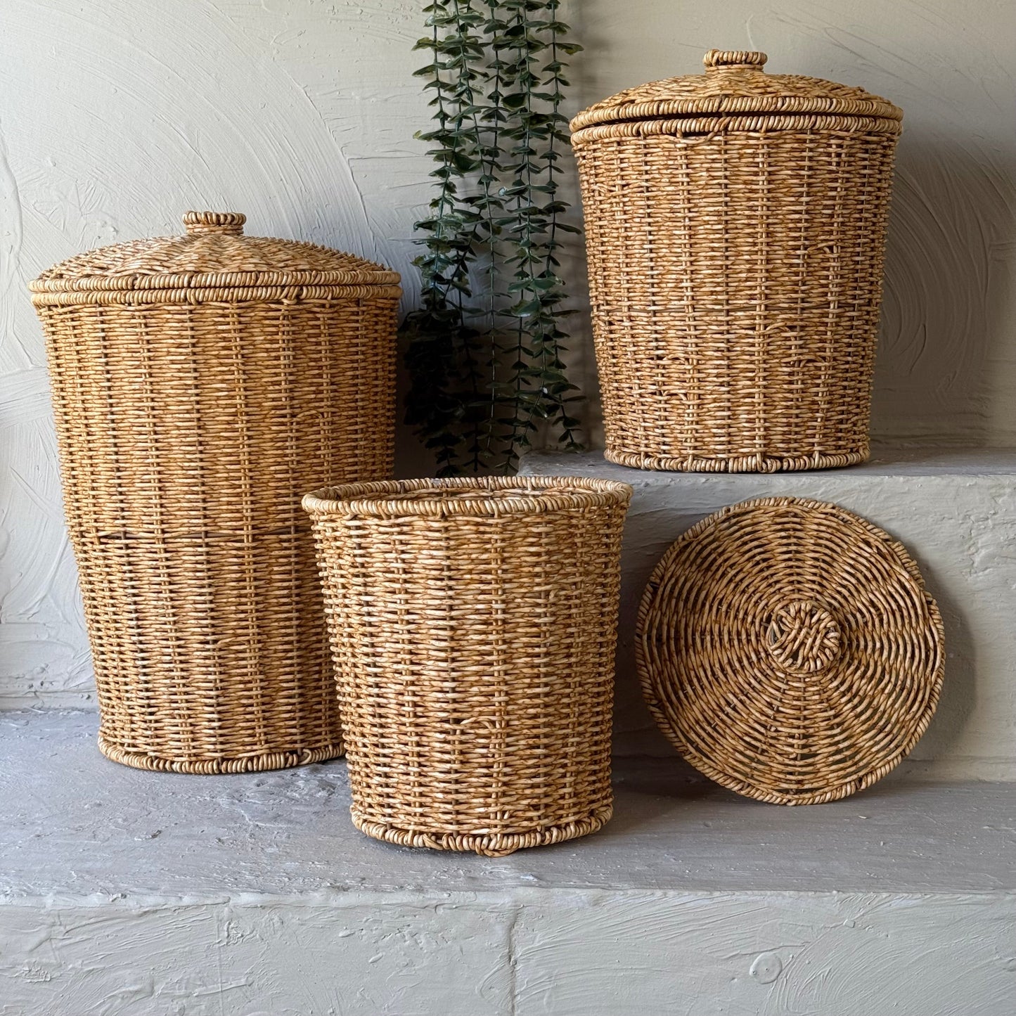 Sevarlly Rattan 3 Boy Patates Soğanlık Seti Naturel KOD:73418