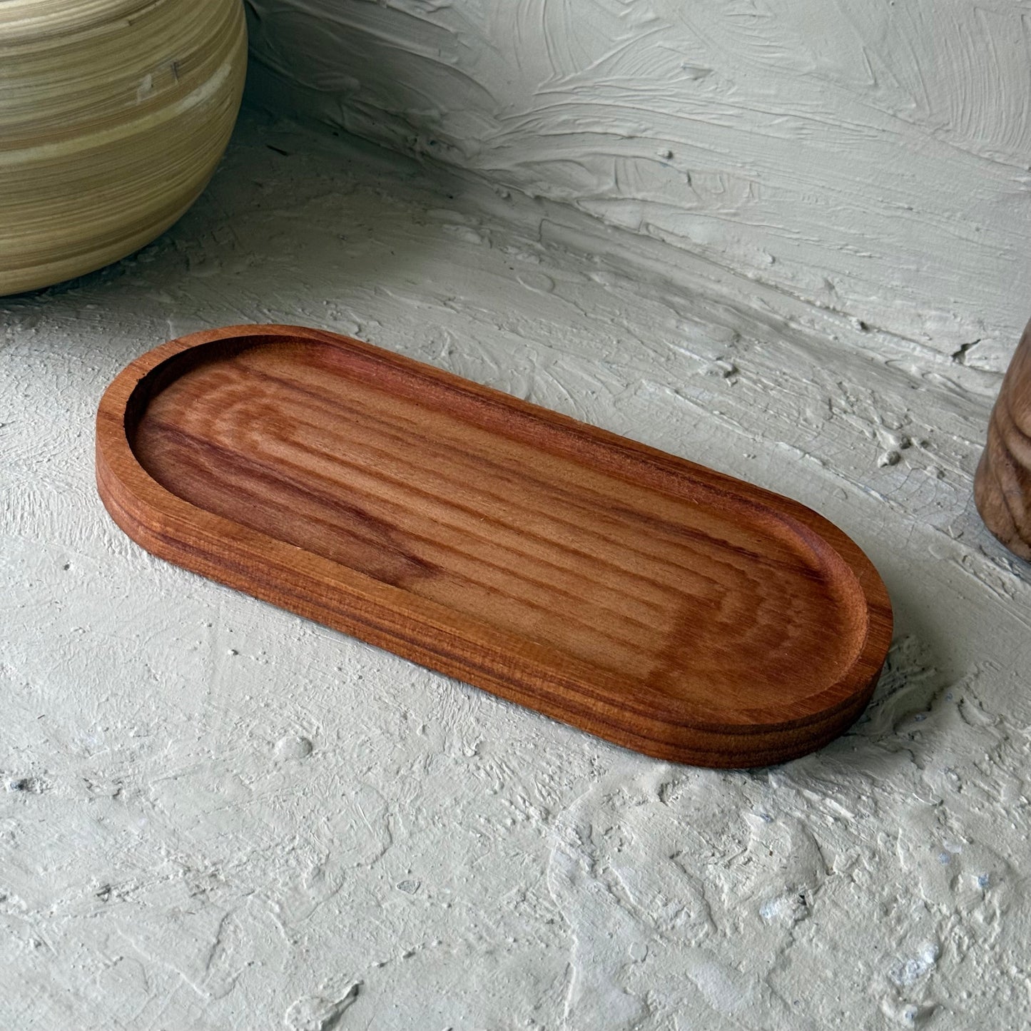 Kasandra Ahşap Oval Sunumluk Stand 27x12 cm