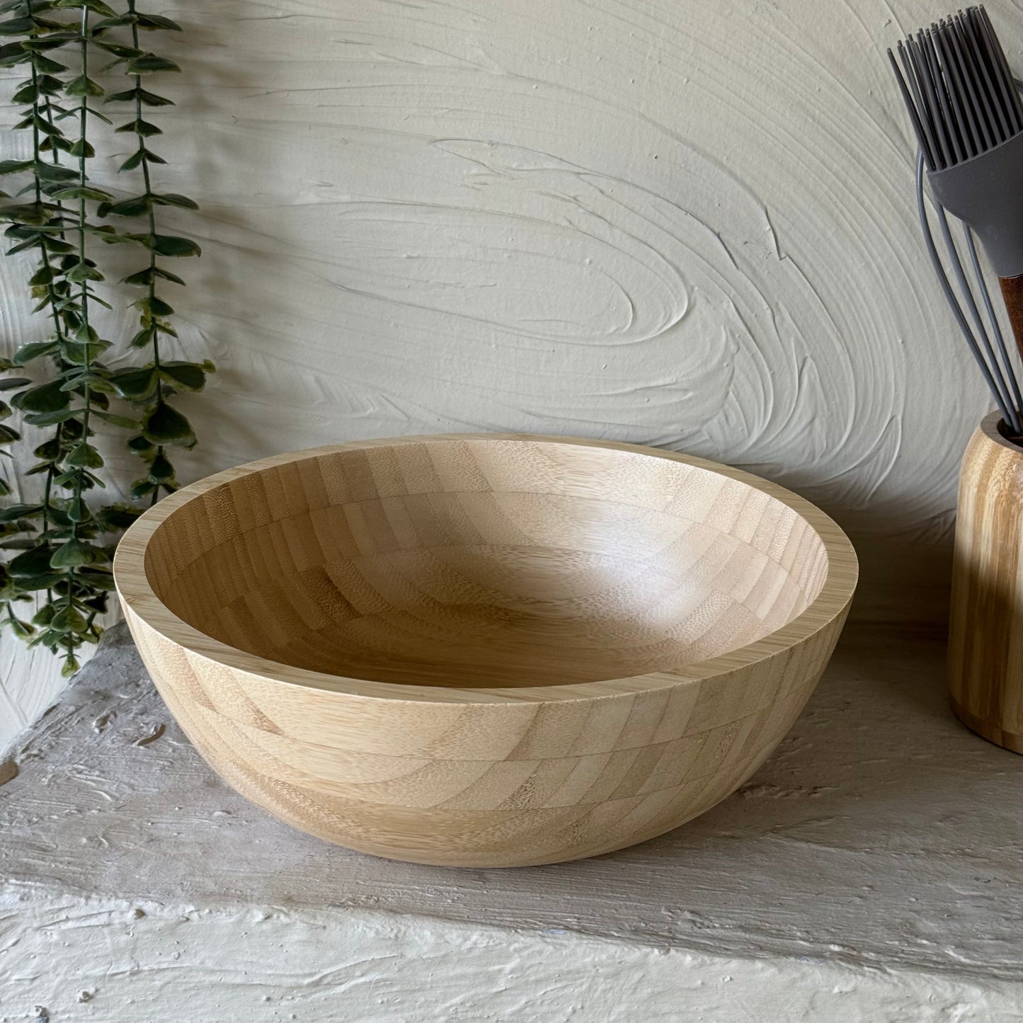 Bambu Büyük Boy Salata Kasesi Karıştırma Kabı  25 cm KOD:41211
