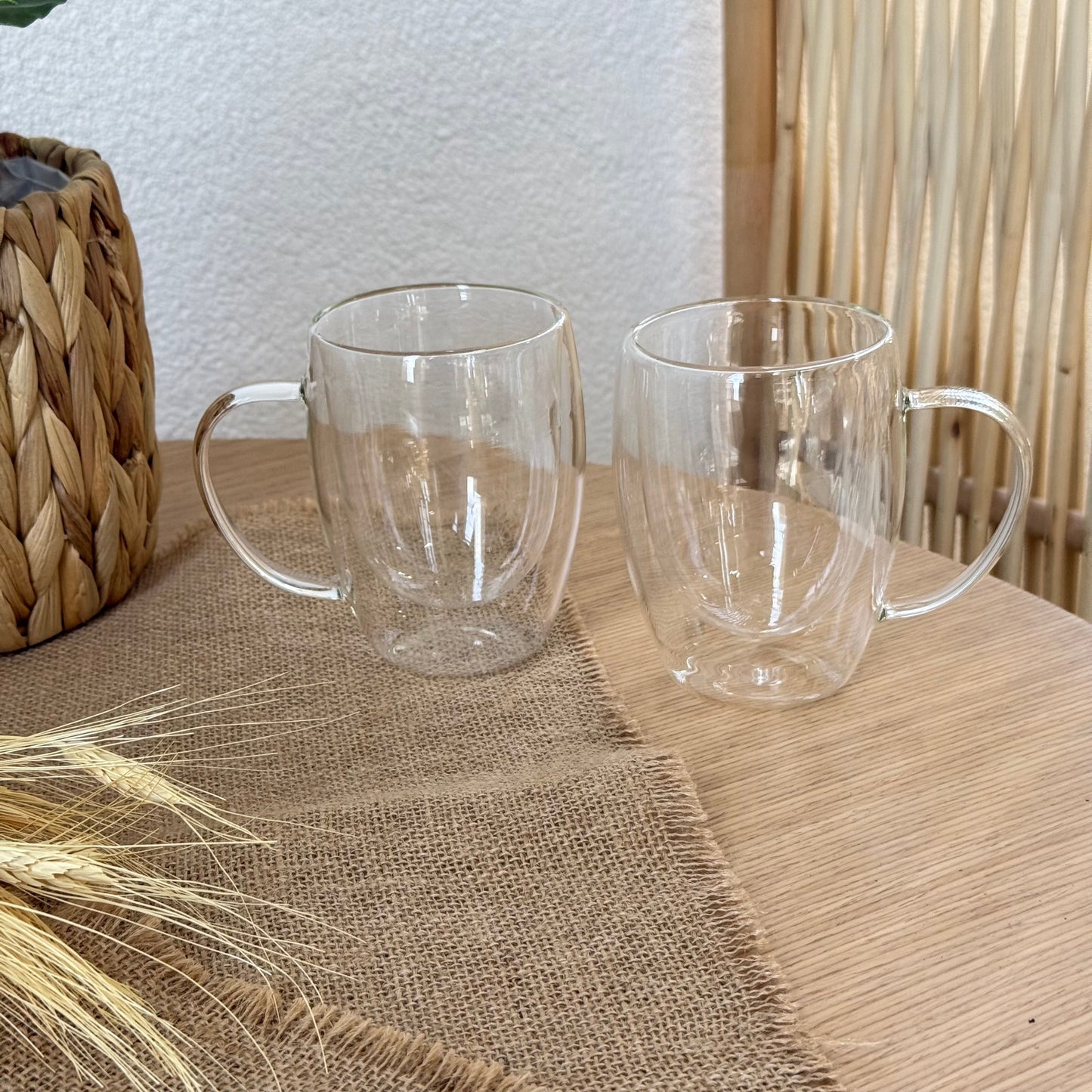 Pero Double Wall Borosilikat Çift Cidarlı İkili Kulplu Kupa Seti 350 ml KOD:15181